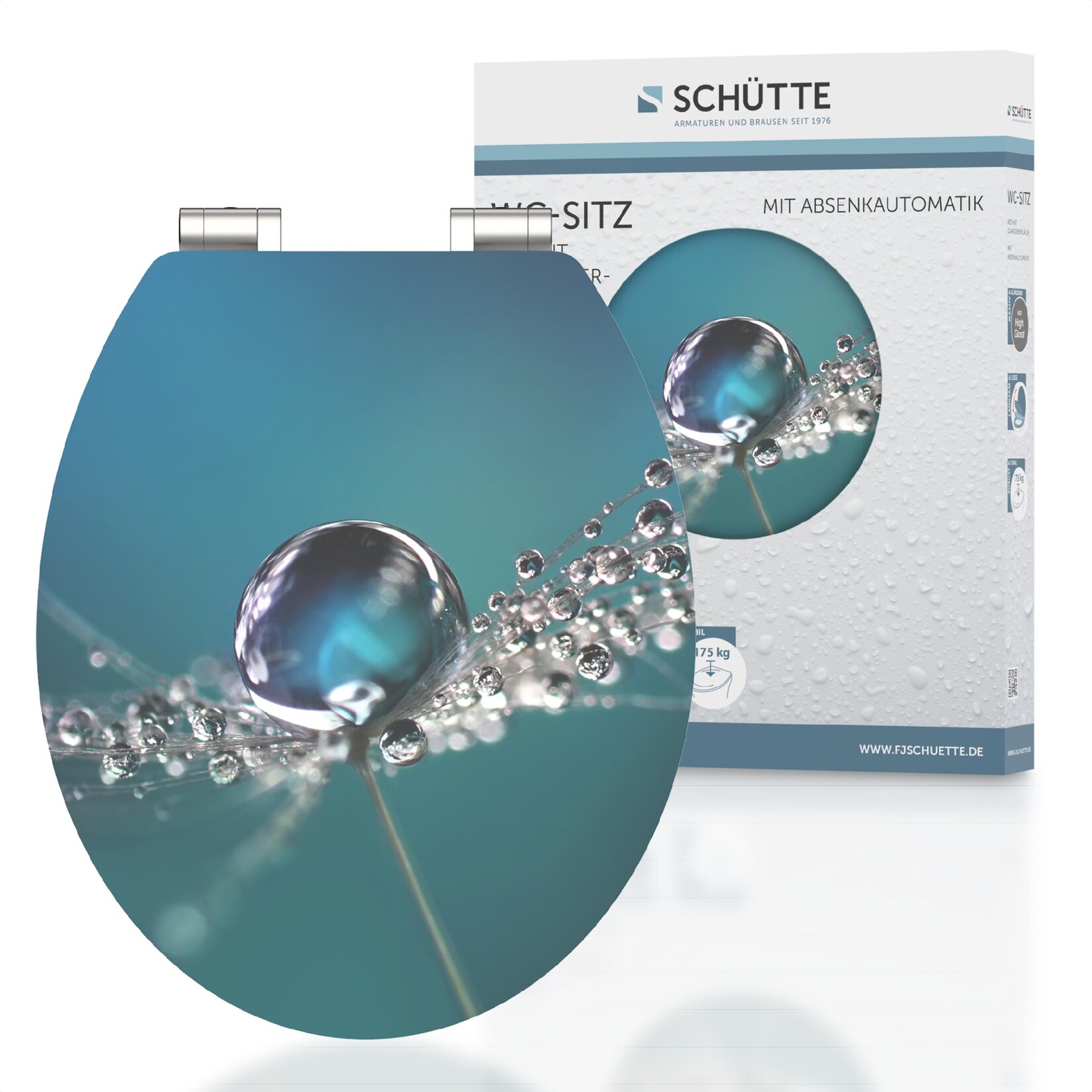 SCHÜTTE MDF HG WC-Sitz WATER DROP, mit Absenkautomatik | 04008431805443