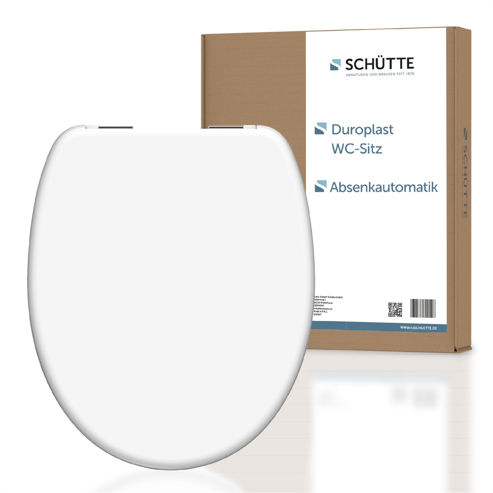 SCHÜTTE Duroplast WC-Sitz WHITE, mit Absenkautomatik | 04008431092874