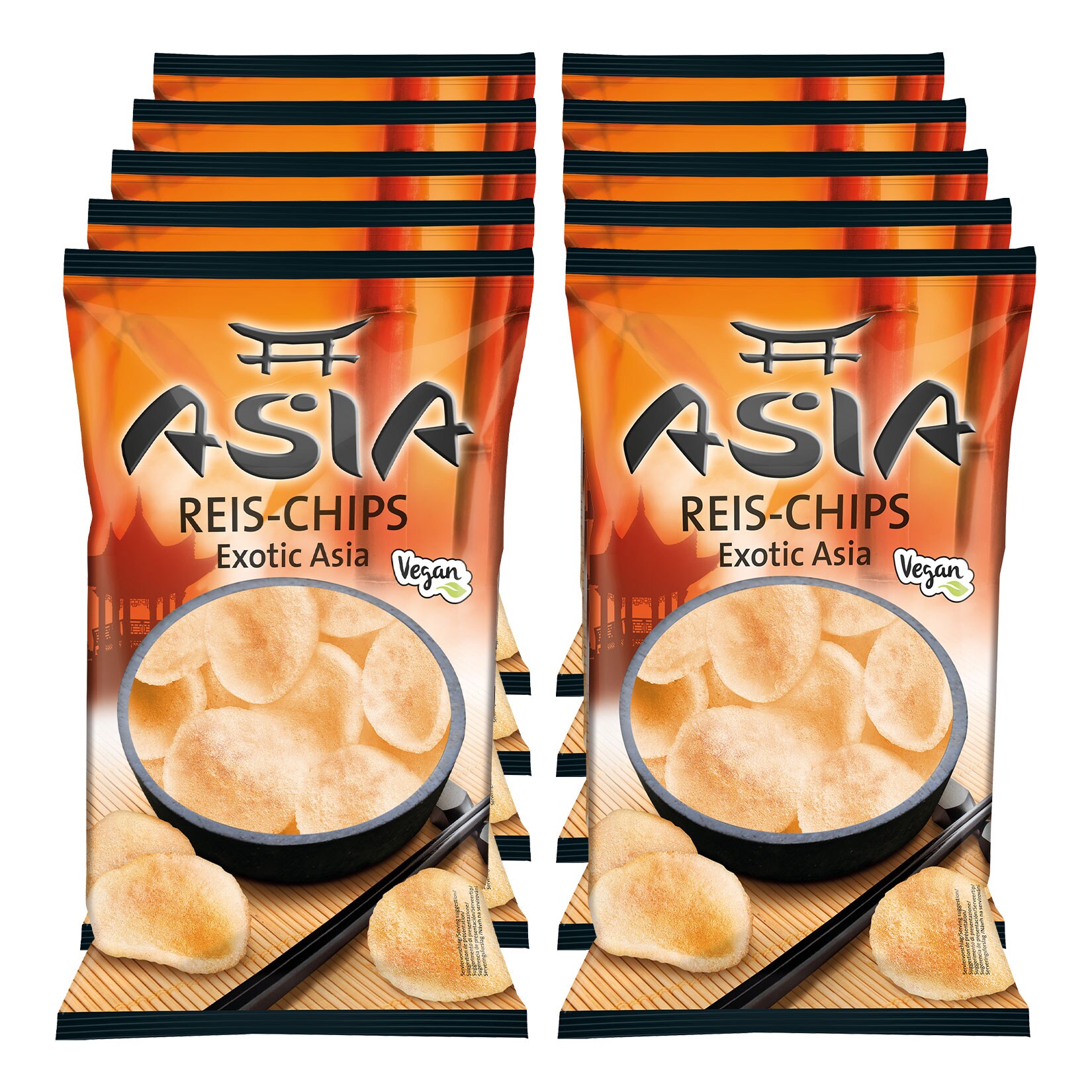 XOX Reischips Exotic Asia Style 100 g, 10er Pack - Bild 1