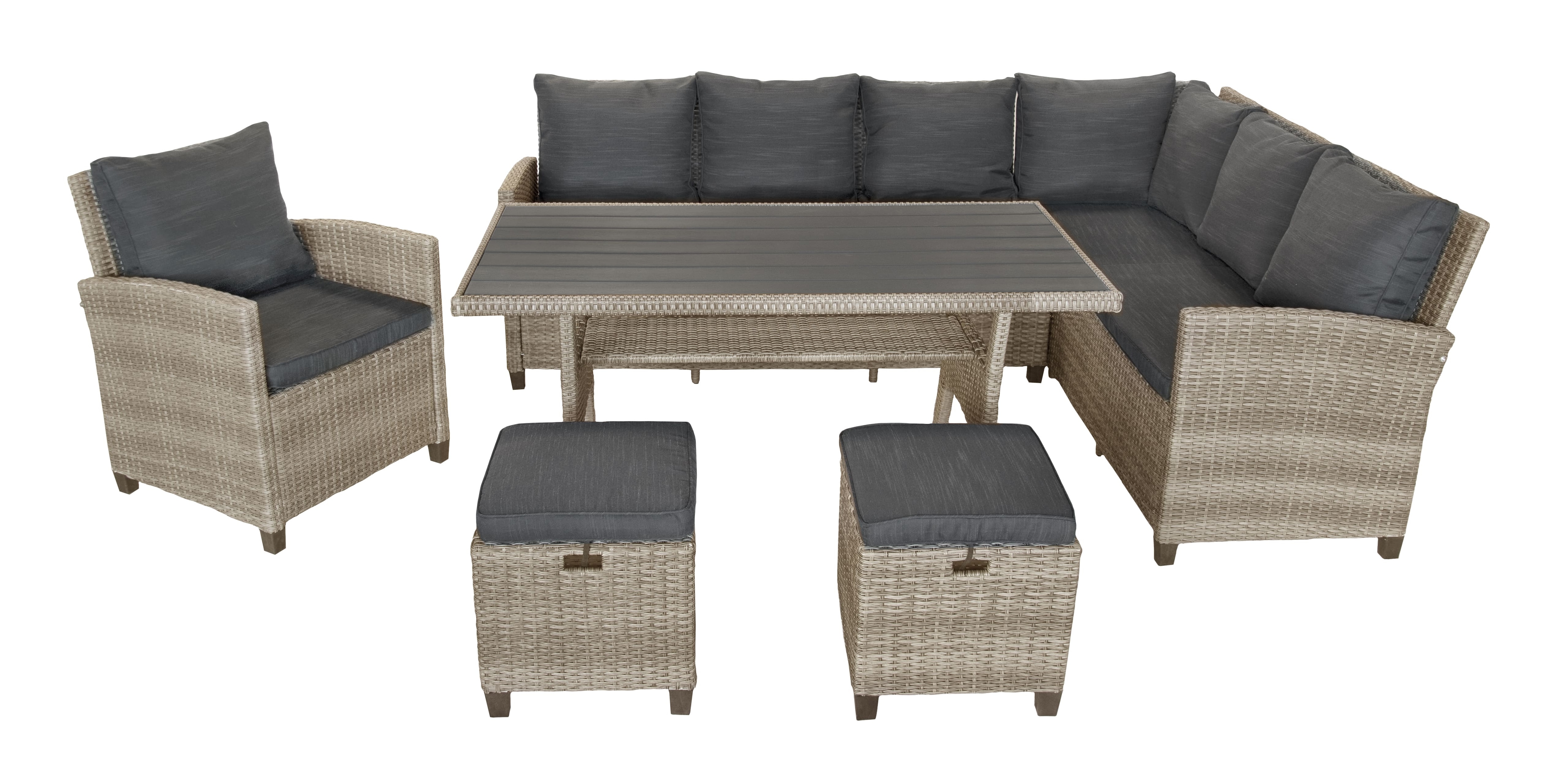 bellavista - Home & Garden&reg; Polyrattangruppe "Prato" grau - Bild 1