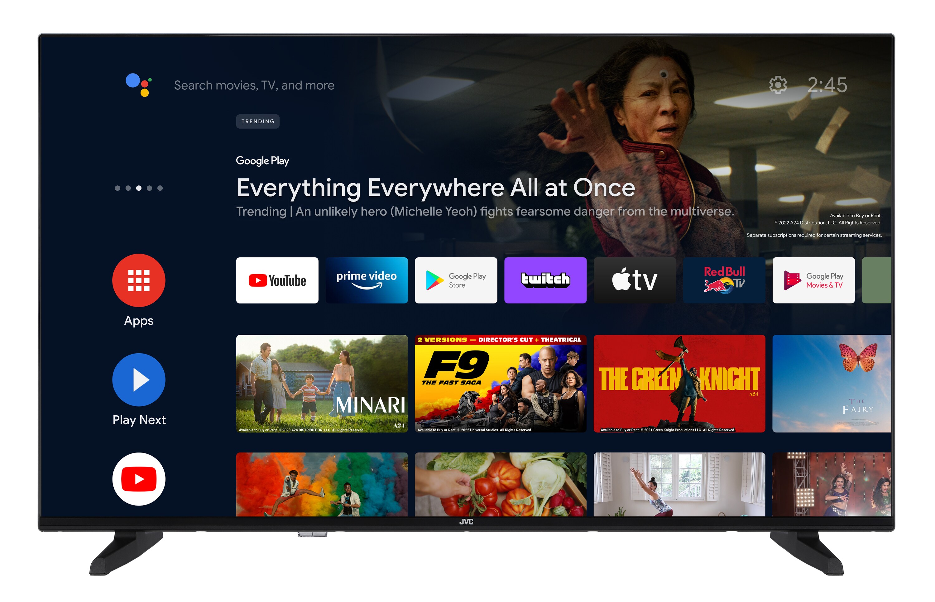 JVC LT-43VA3355 43 Zoll Fernseher/Android Smart TV (4K Ultra HD, HDR Dolby Vision, Triple-Tuner, Dolby Atmos) - Bild 1