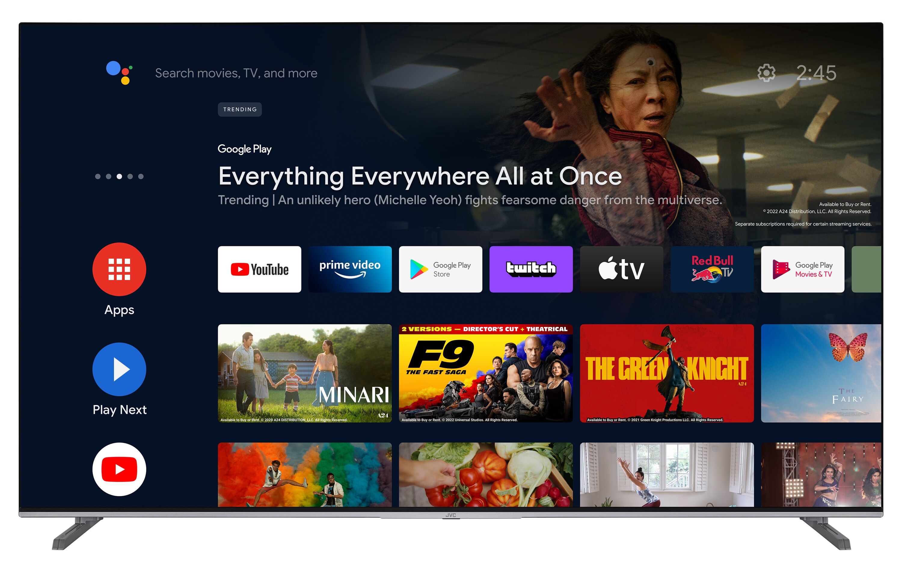 JVC LT-65VA7255 65 Zoll Fernseher/Android TV (4K Ultra HD, HDR Dolby Vision, Triple-Tuner, Dolby Atmos) - Bild 1