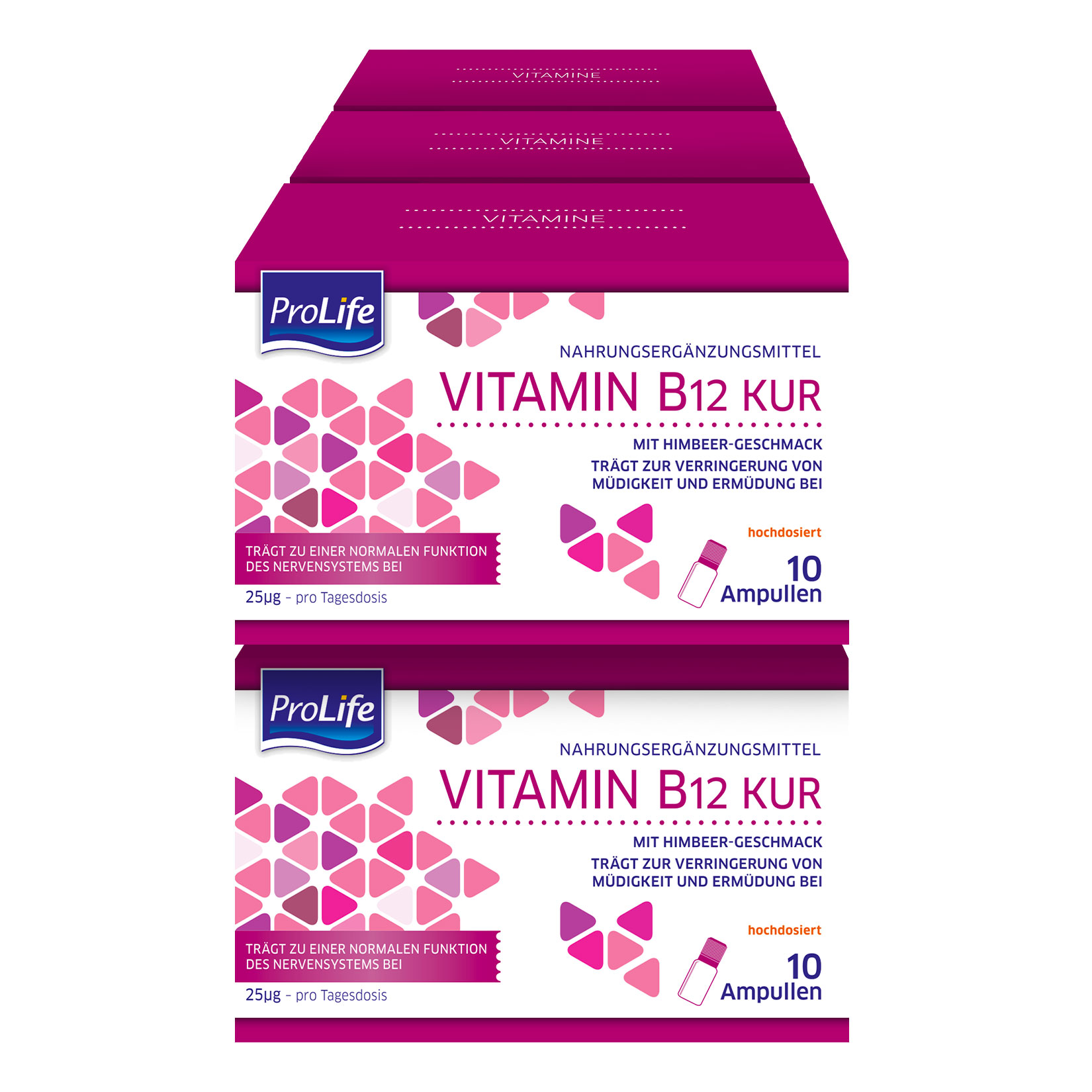 Pro Life Ampullen B 12 Vitamin Kur 10 St&uuml;ck 80 ml, 6er Pack - Bild 1