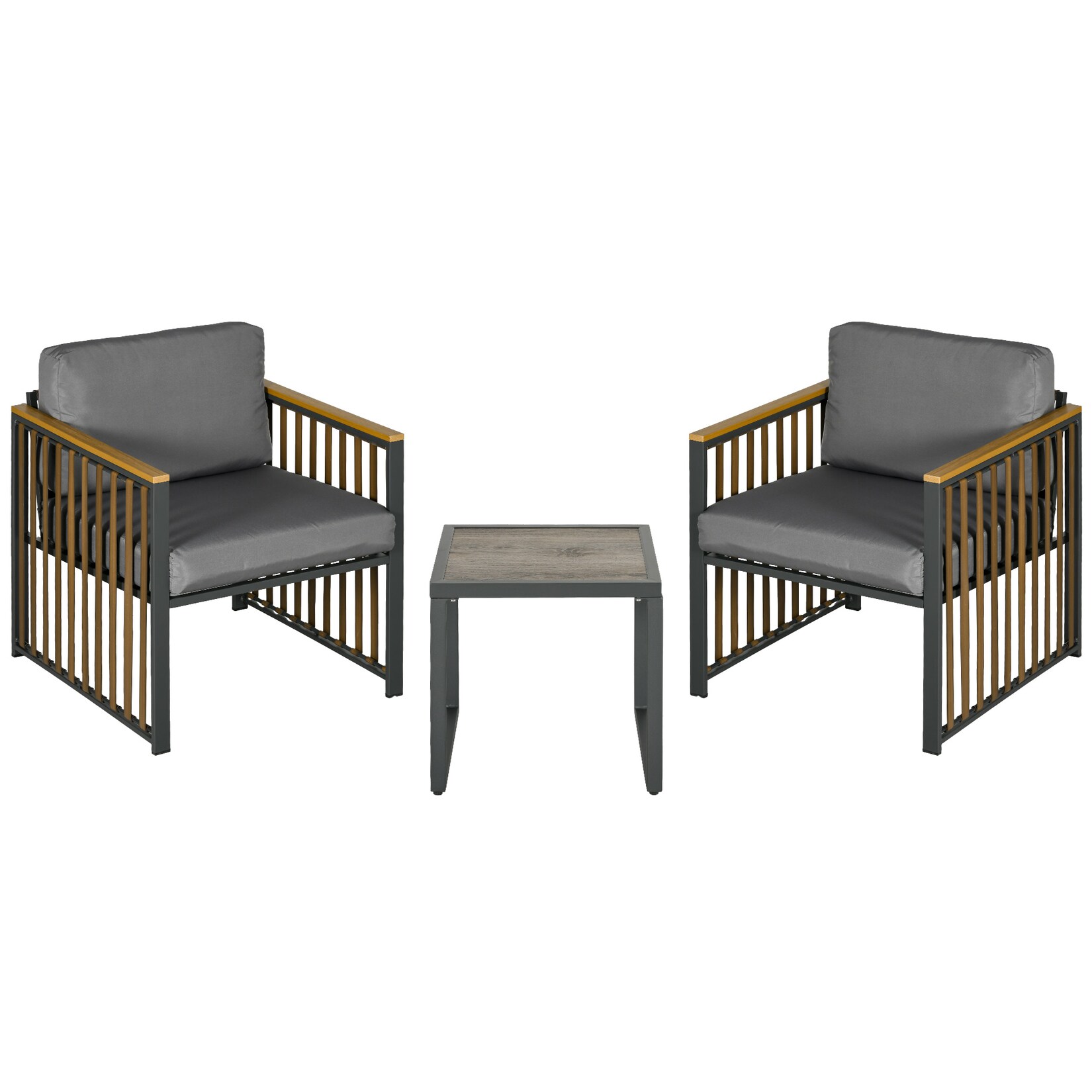 Outsunny Rattan-Gartenmöbelset PE Rattan, Stahl | 04255633549426