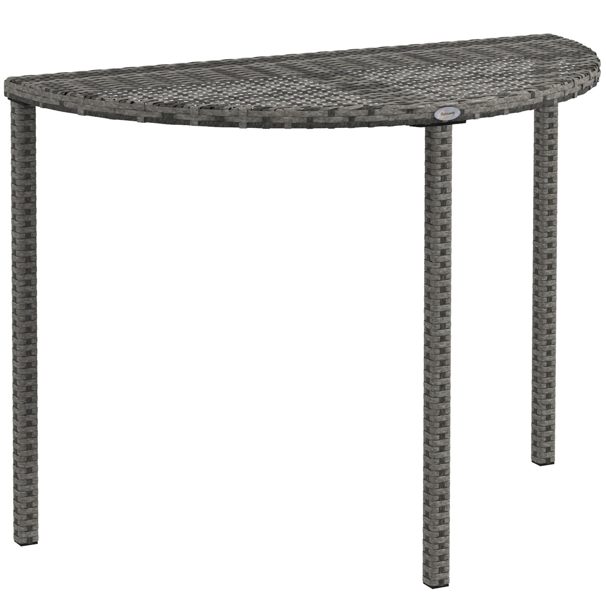 Outsunny Rattan Beistelltisch PE Rattan, Metall - Bild 1