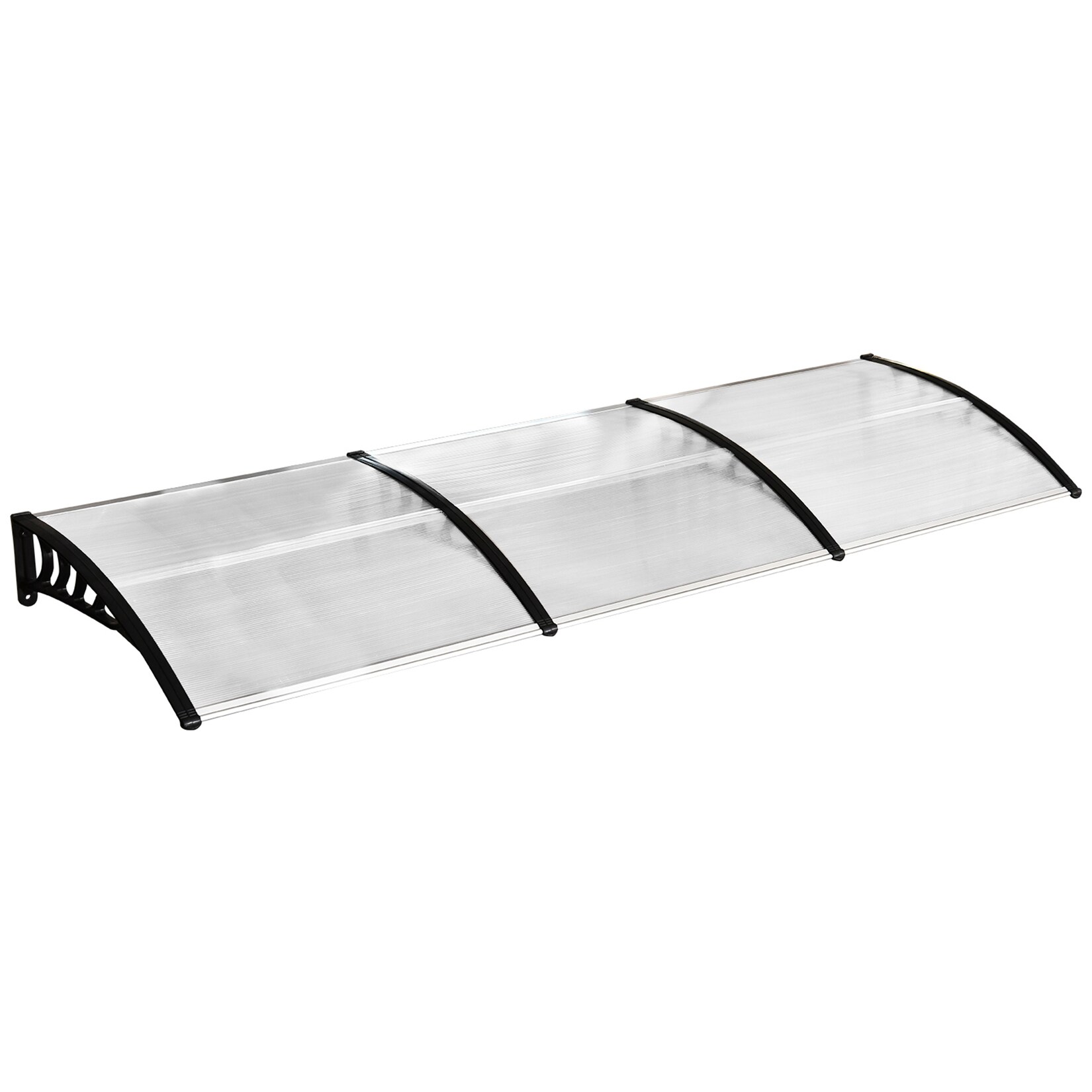 Outsunny Vordach Polycarbonat, Aluminium | 04255633547323