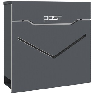 HOMCOM Briefkasten Verzinkter Stahl, Edelstahl - Bild 1