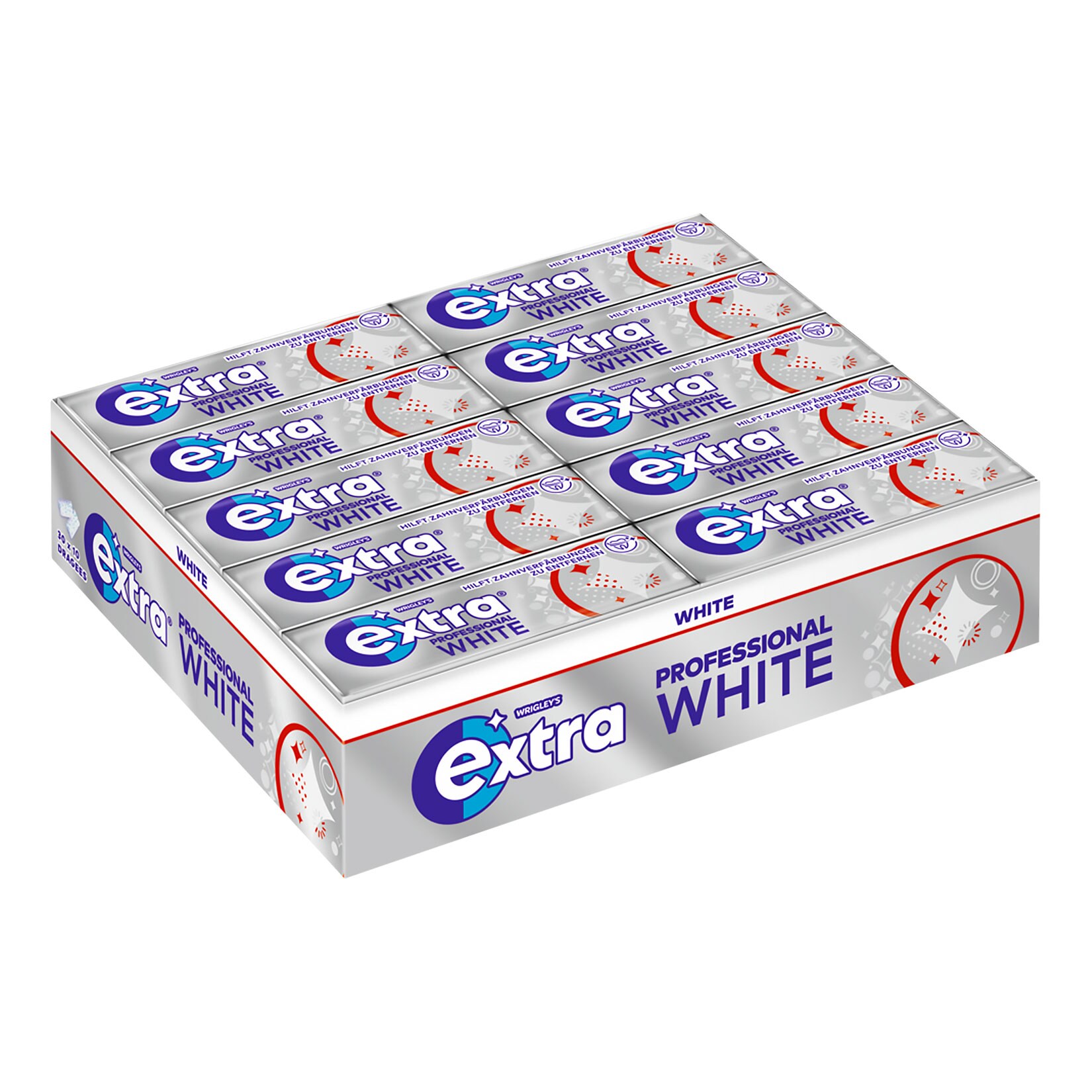 Wrigley’s Extra Professional White zuckerfrei 10 Stück, 30er Pack | 04009900543996