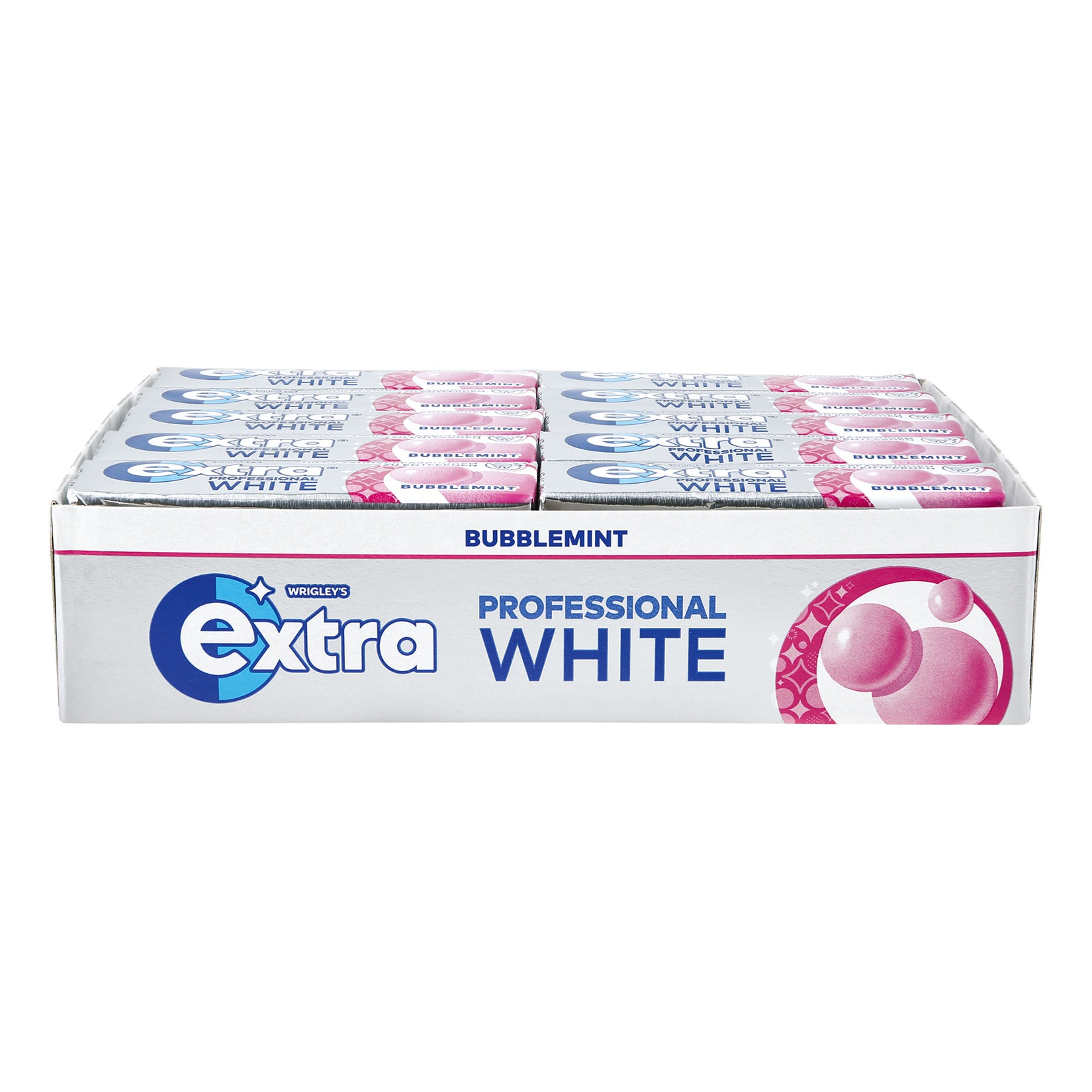 Wrigley's Extra White Bubblemint zuckerfrei 10 St&uuml;ck, 30er Pack - Bild 1