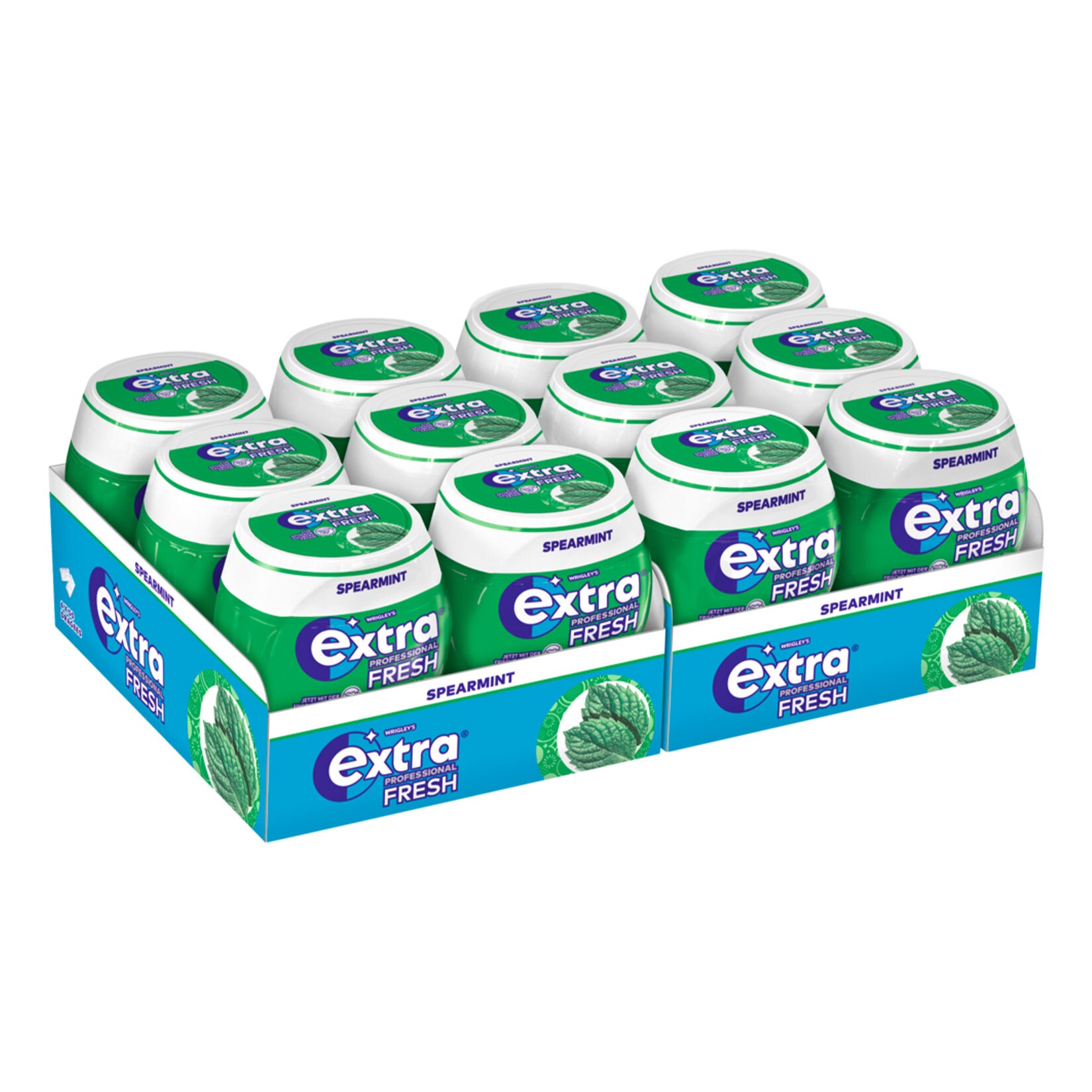 Wrigley’s Extra Professional Spearmint zuckerfrei Dose 50 Stück, 12er Pack | 04009900544238
