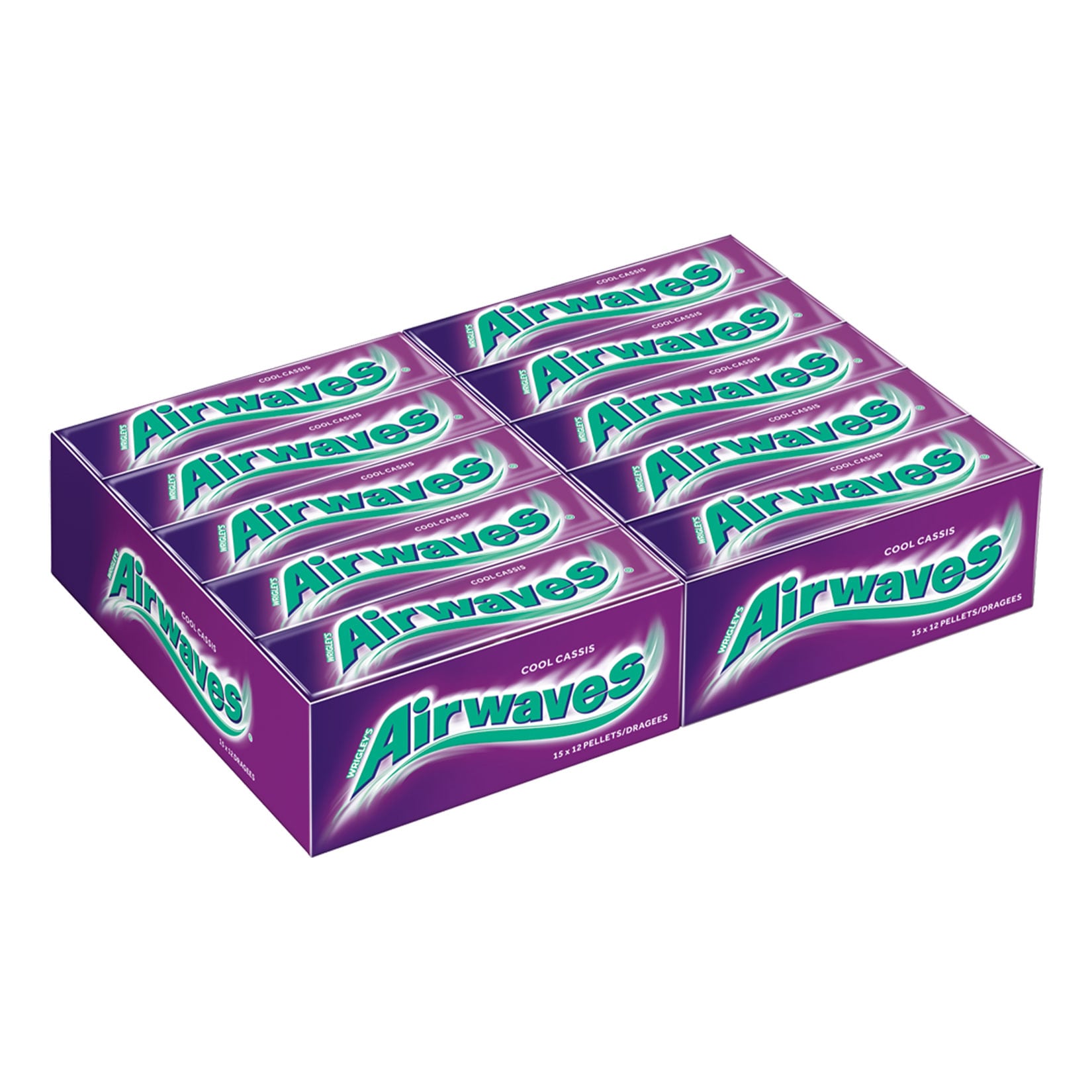 Wrigley's Airwaves Kaugummi Cool Cassis zuckerfrei, 30er Pack - Bild 1