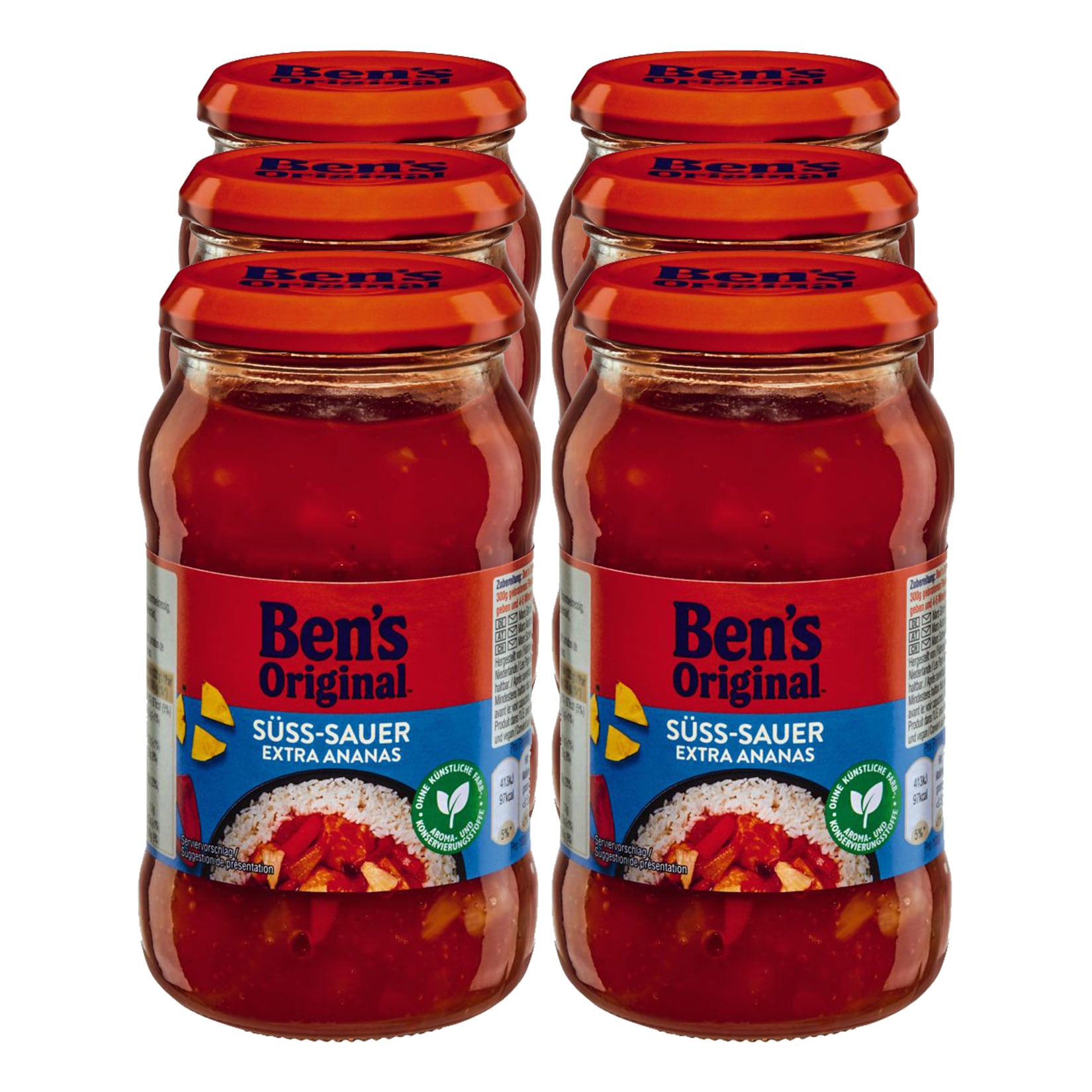 Ben's Original S&uuml;&szlig;-Sauer Sauce Ananas 400 g, 6er Pack - Bild 1