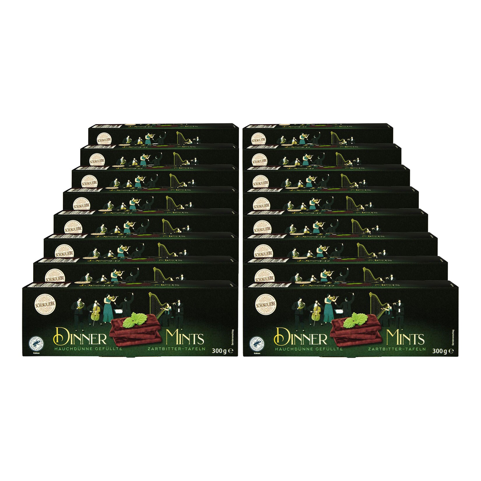 Schokoliebe Pfefferminzbl&auml;tter 300 g, 16er Pack - Bild 1