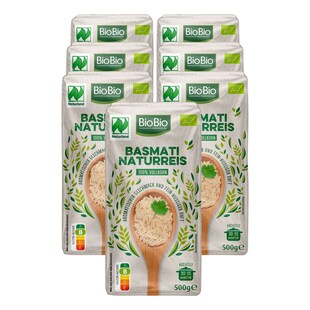 BioBio Basmati Naturreis 500 g, 7er Pack - Bild 1