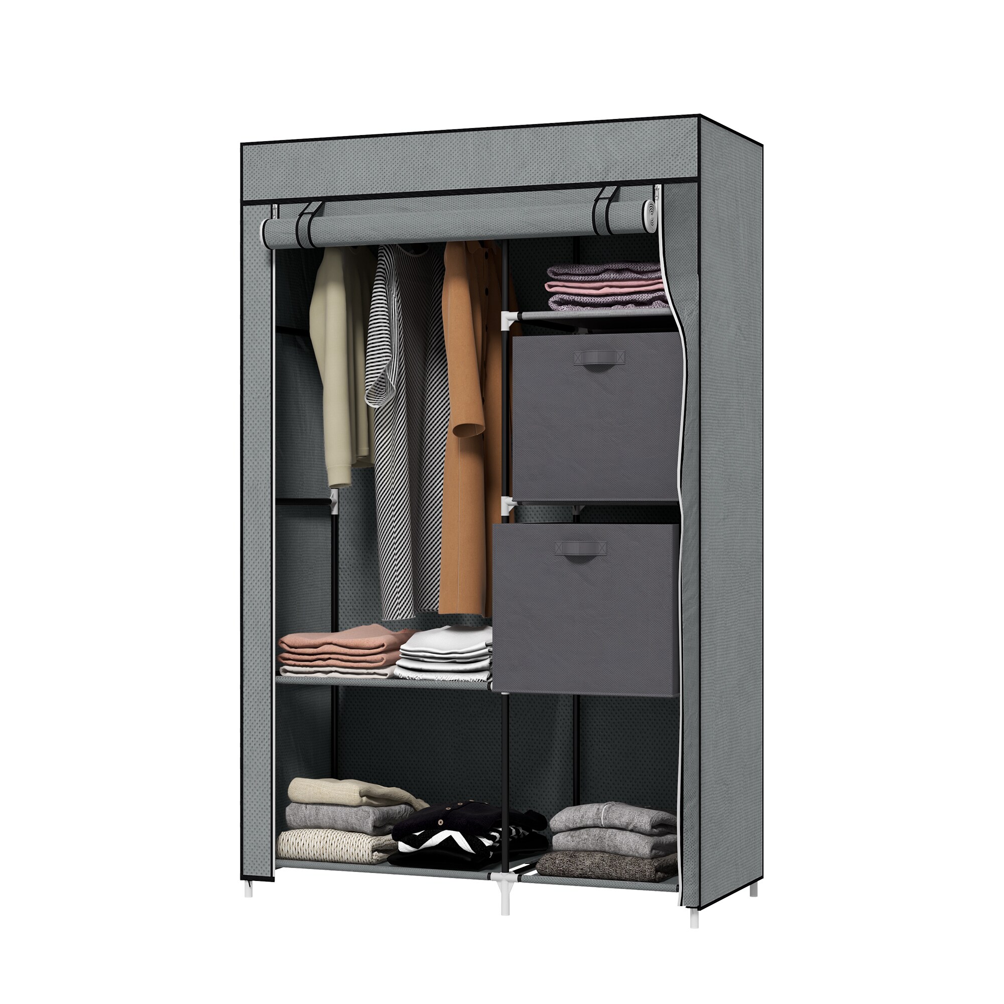 HOMCOM Stoffschrank Vliesstoff, Stahl - Bild 1