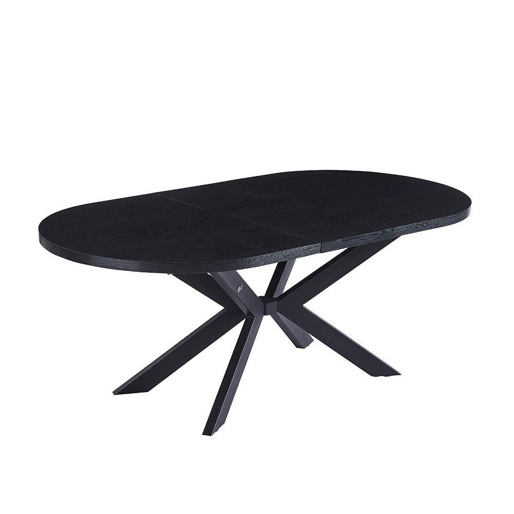 HOME DELUXE Esstisch Oval Ausziehbar AVENTI inkl. Sternfu&szlig; - 160 x 100 cm - versch. Farben - Dark Oak - Bild 1