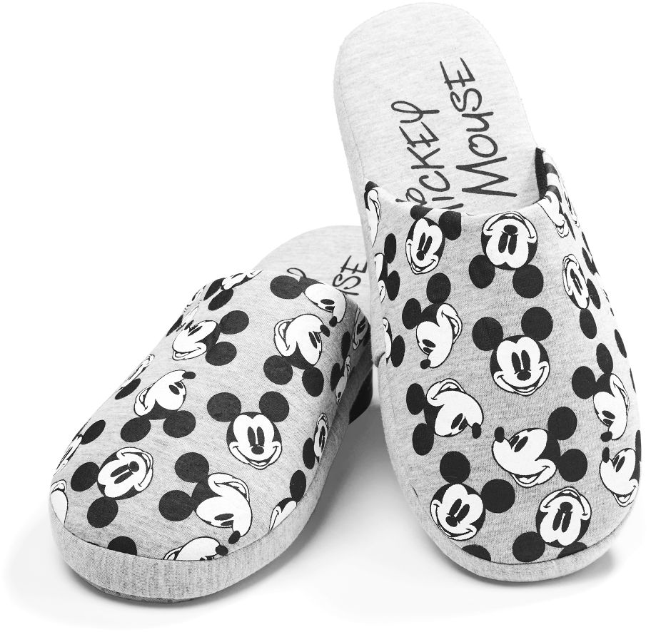 Damen und Herren Mickey oder Minnie Mouse Pantoletten - Mickey Mouse, Gr. 42/43 - Bild 1