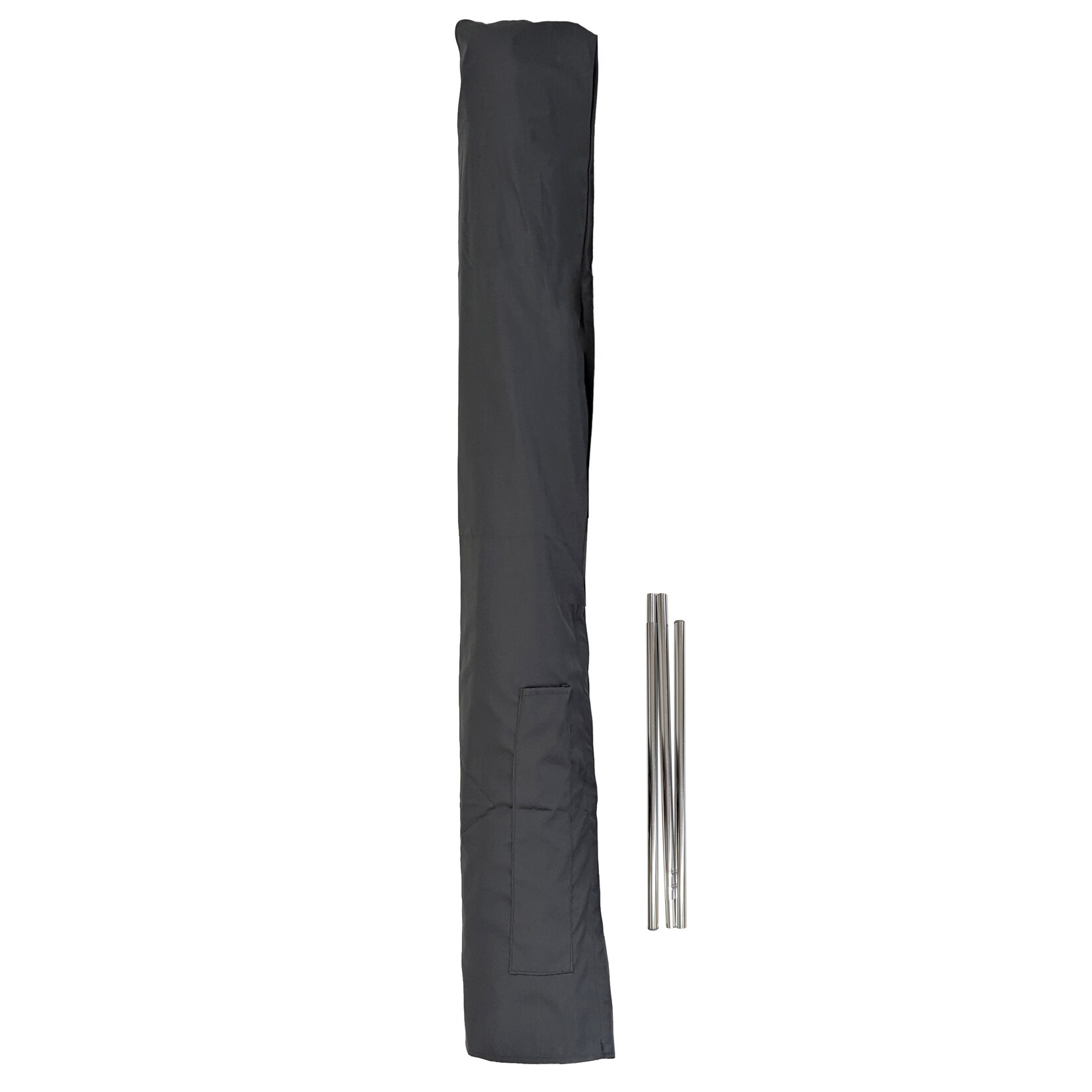 Schutzhülle Sonnenschirme bis 3m z.B. Acerra/C57/Lissabon, Hülle Schutzhaube Klettverschluss, Polyester 240g/m² ~ grau | 04057651640068
