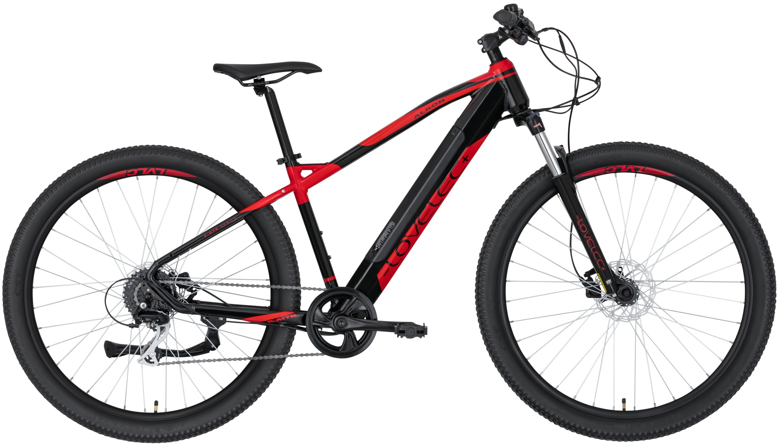 LOVELEC Alkor Rot/Schwarz E-Bike 17" Rahmen 29" Reifen 15Ah Batterie Mountainbike Scheibenbremse - Bild 1