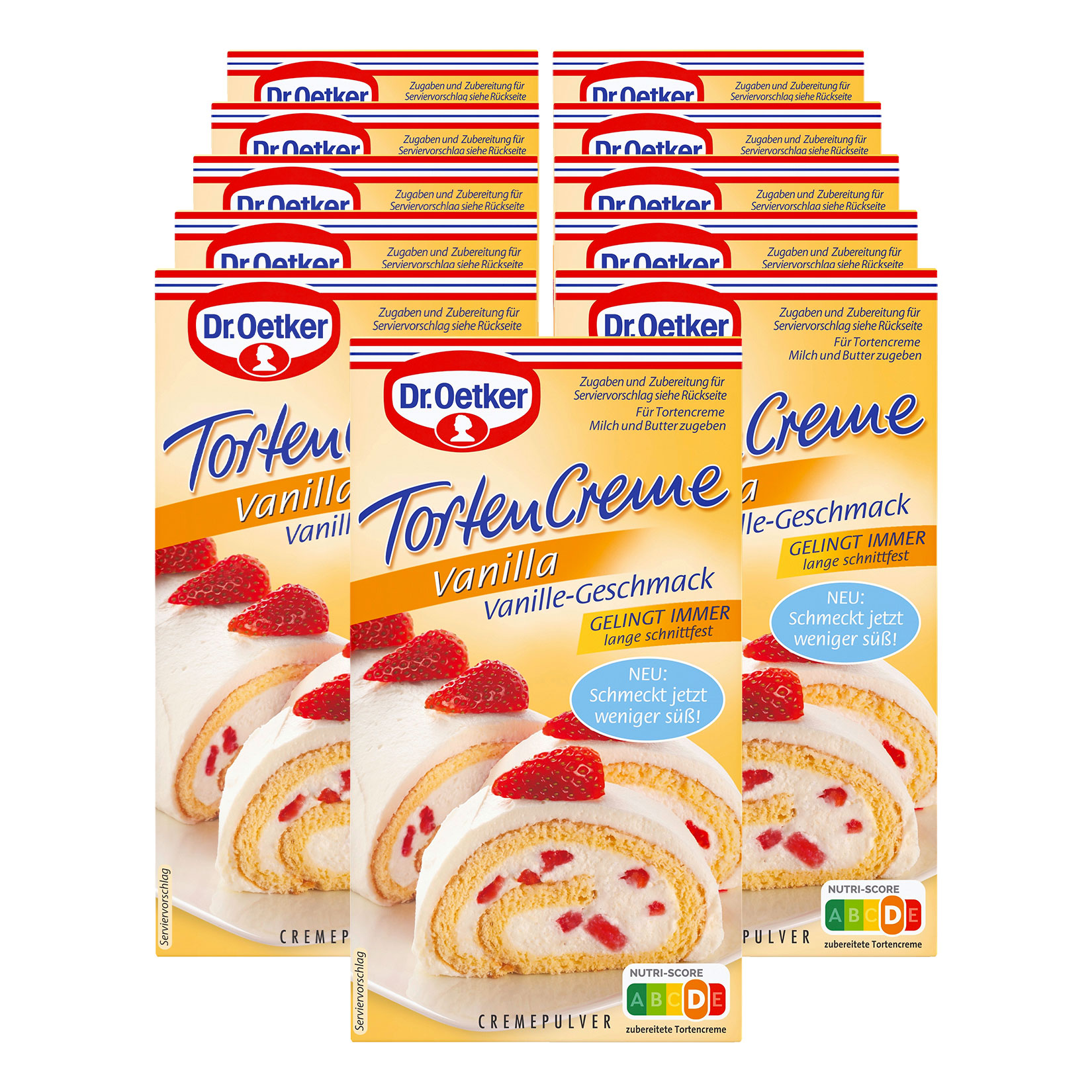 Dr. Oetker Tortencreme Vanilla f&uuml;r 300 ml Milch, 11er Pack - Bild 1