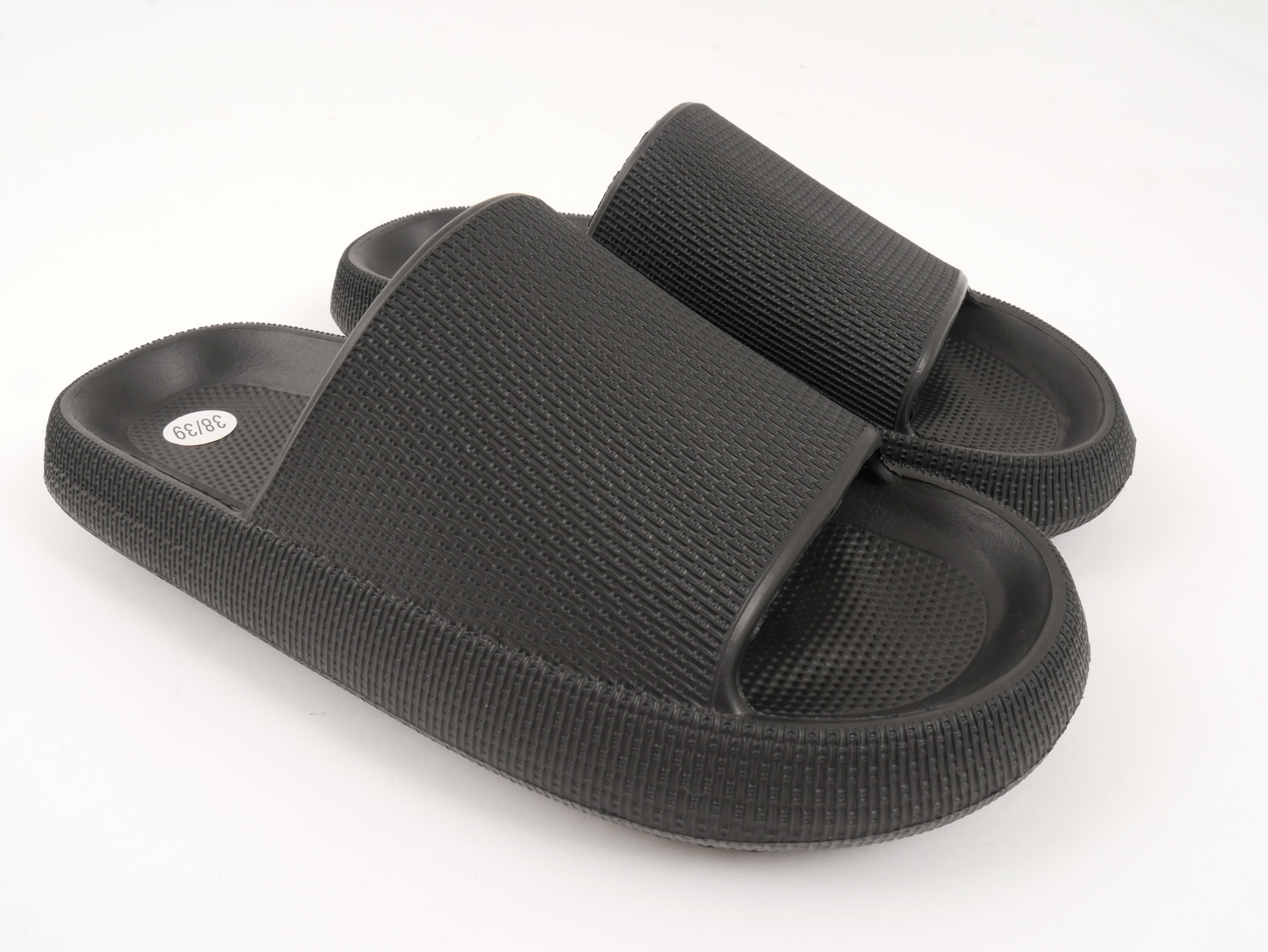 Damen und Herren Badepantoletten - versch. Gr&ouml;&szlig;en und Farben - schwarz, Gr. 36/37 - Bild 1