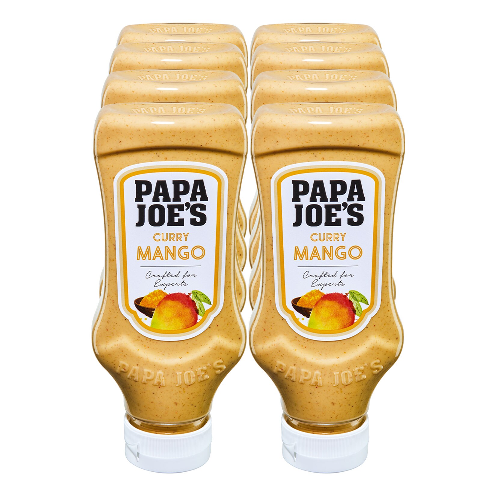 Papa Joes Curry-Mango Sauce 300 ml, 8er Pack - Bild 1