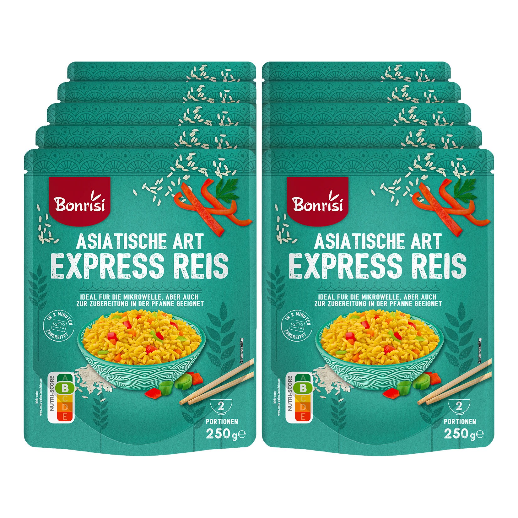 Bonrisi Expressreis Asia 250 g, 10er Pack - Bild 1