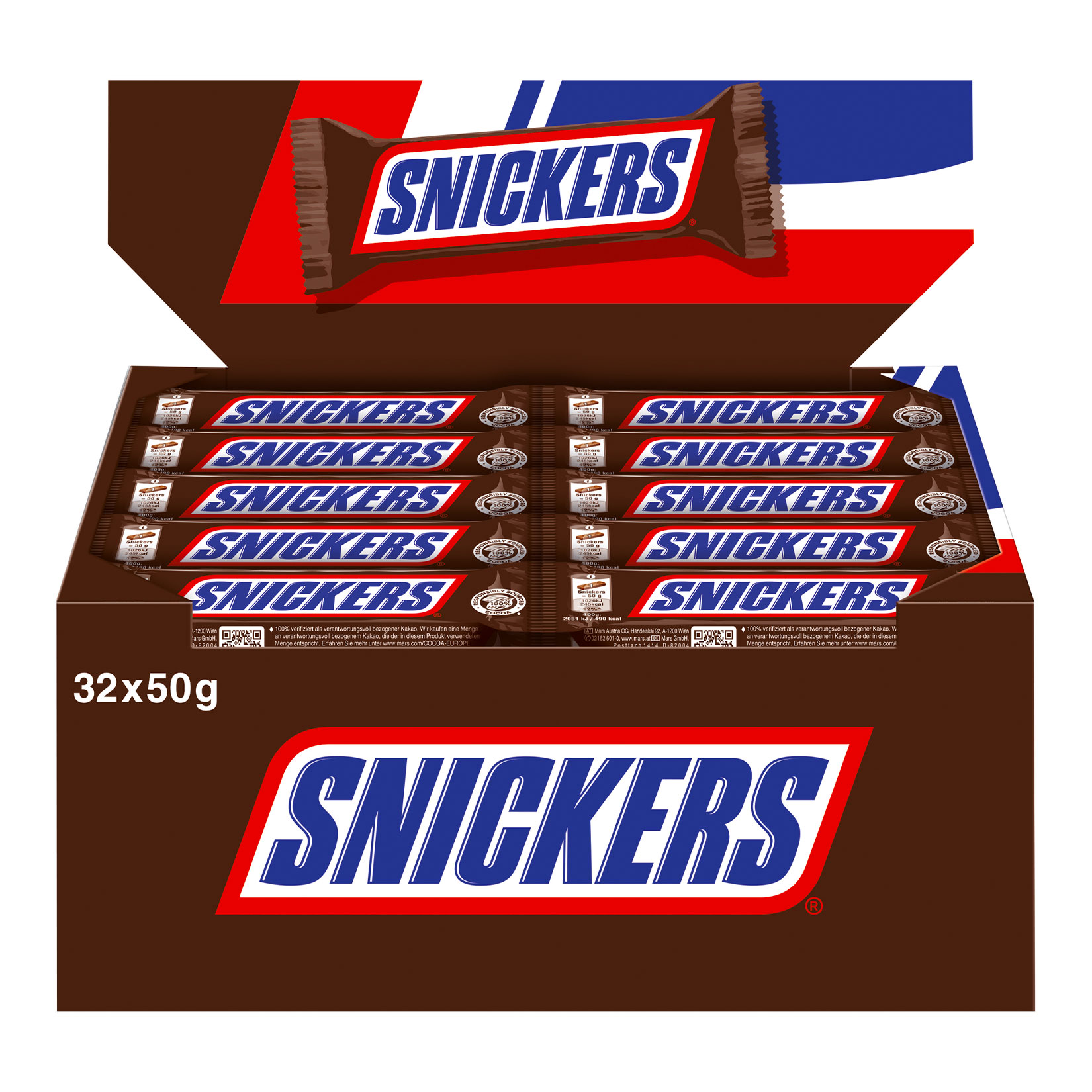 Mars Snickers 50 g, 32er Pack - Bild 1