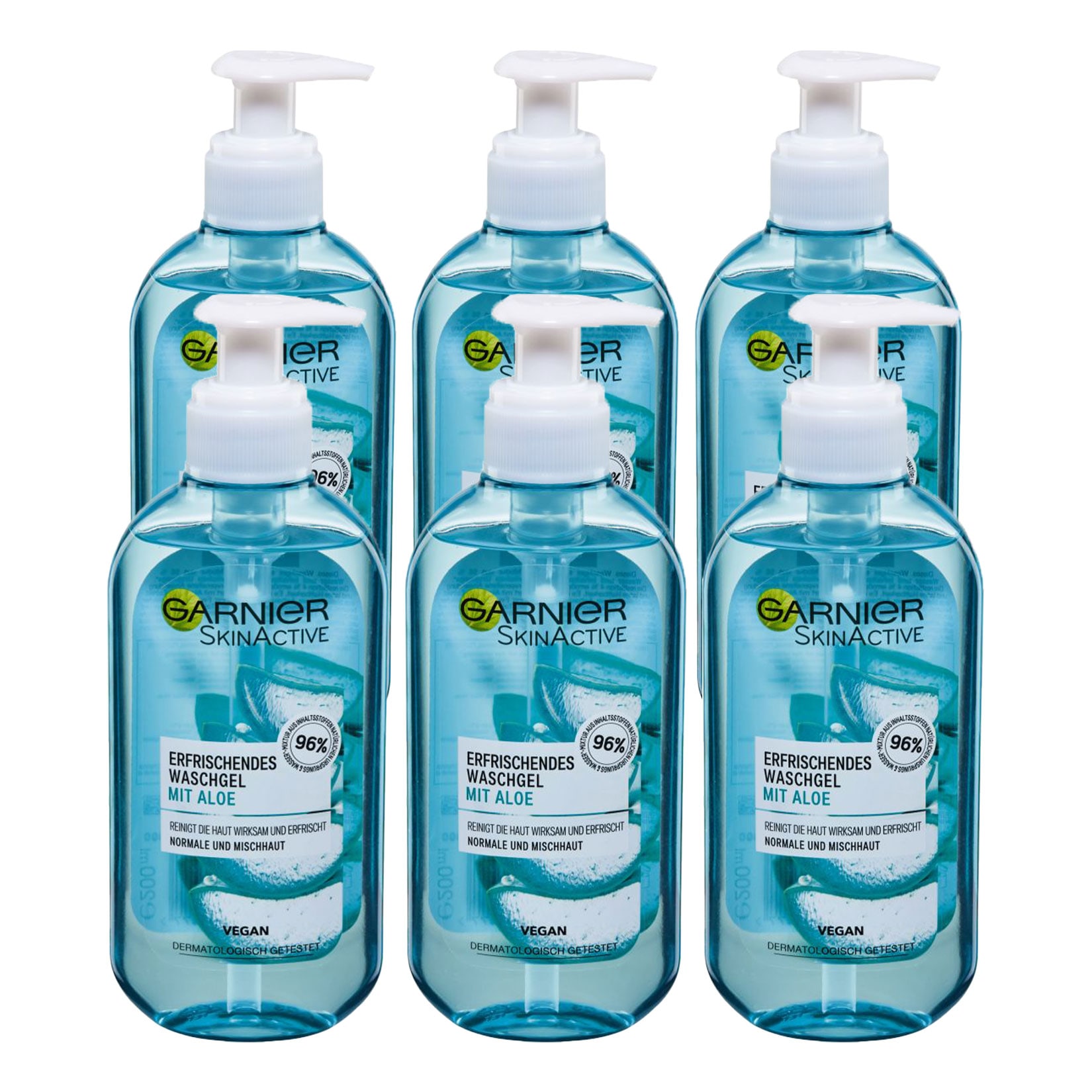 Garnier Skin Active Waschgel Aloe Vera 200 ml, 6er Pack - Bild 1