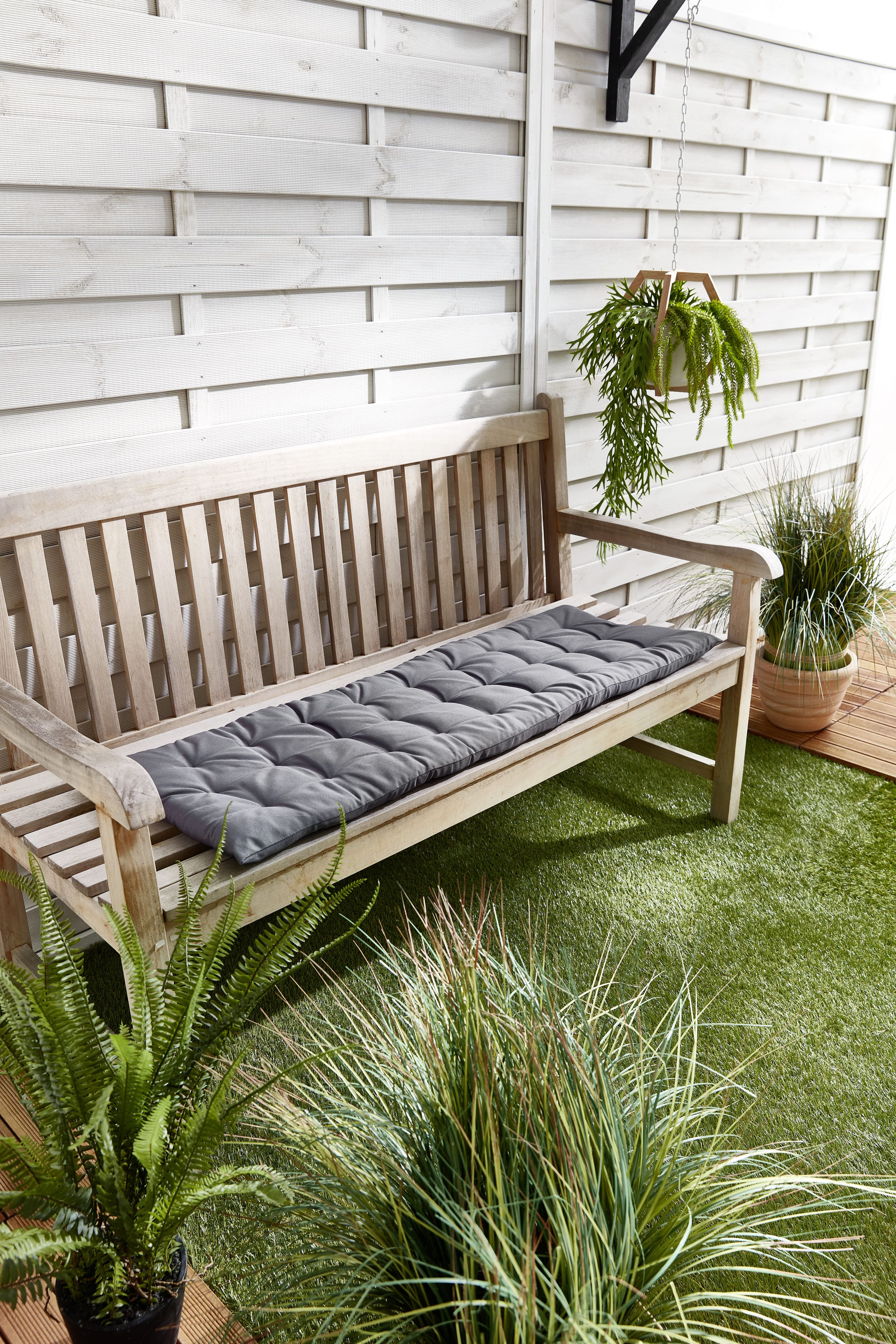 Dekor Sitzbankauflage 120 x 40 x 4 cm - Anthrazit - Bild 1