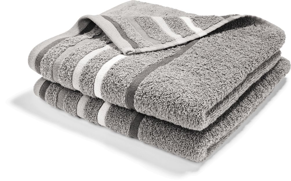 Dekor - 2 - Handtuch, 2er Pack 50x100cm - versch. Farben - Anthrazit - Bild 1