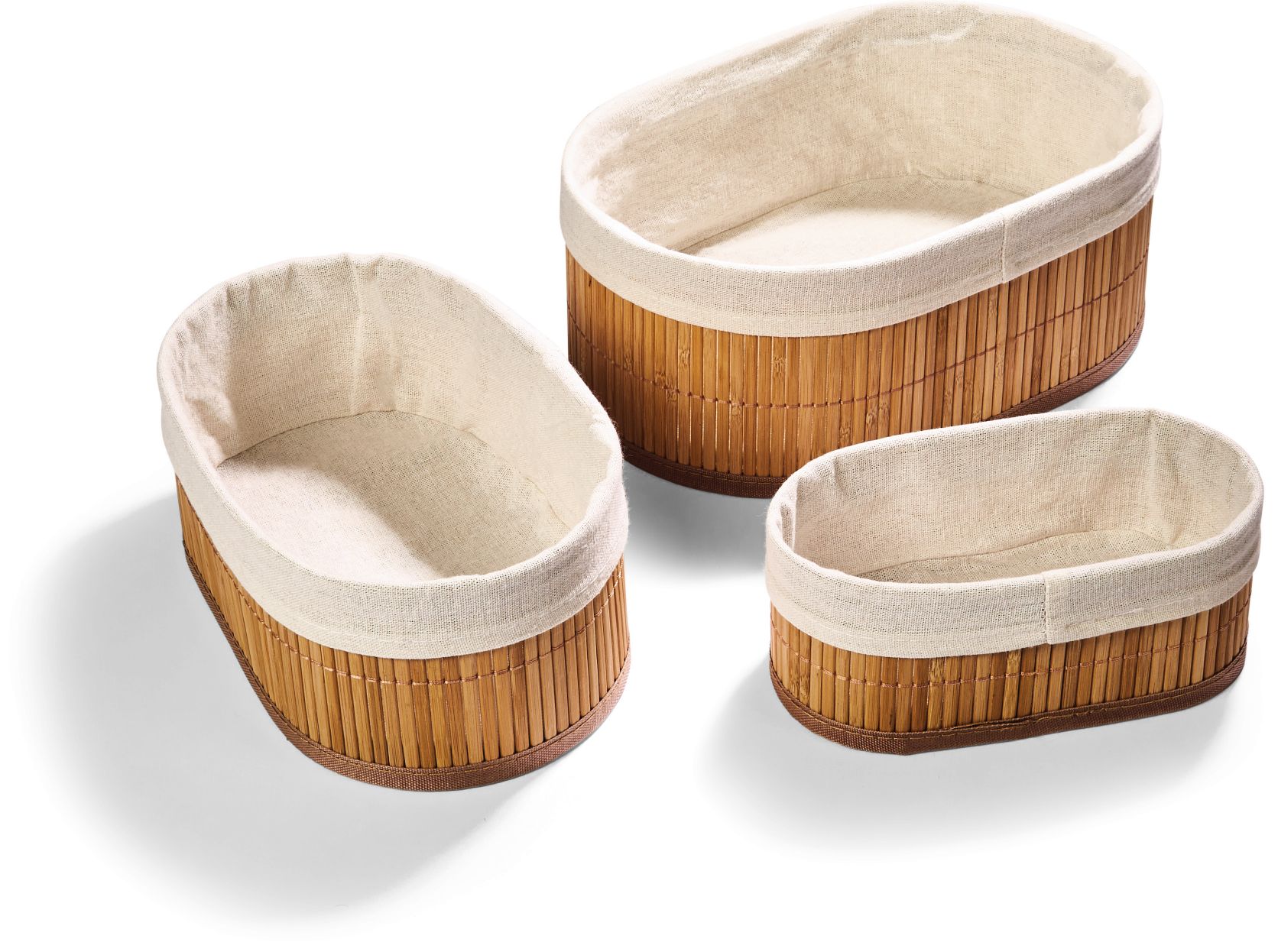 Bambus Aufbewahrungskorb, 3er - Bild 1