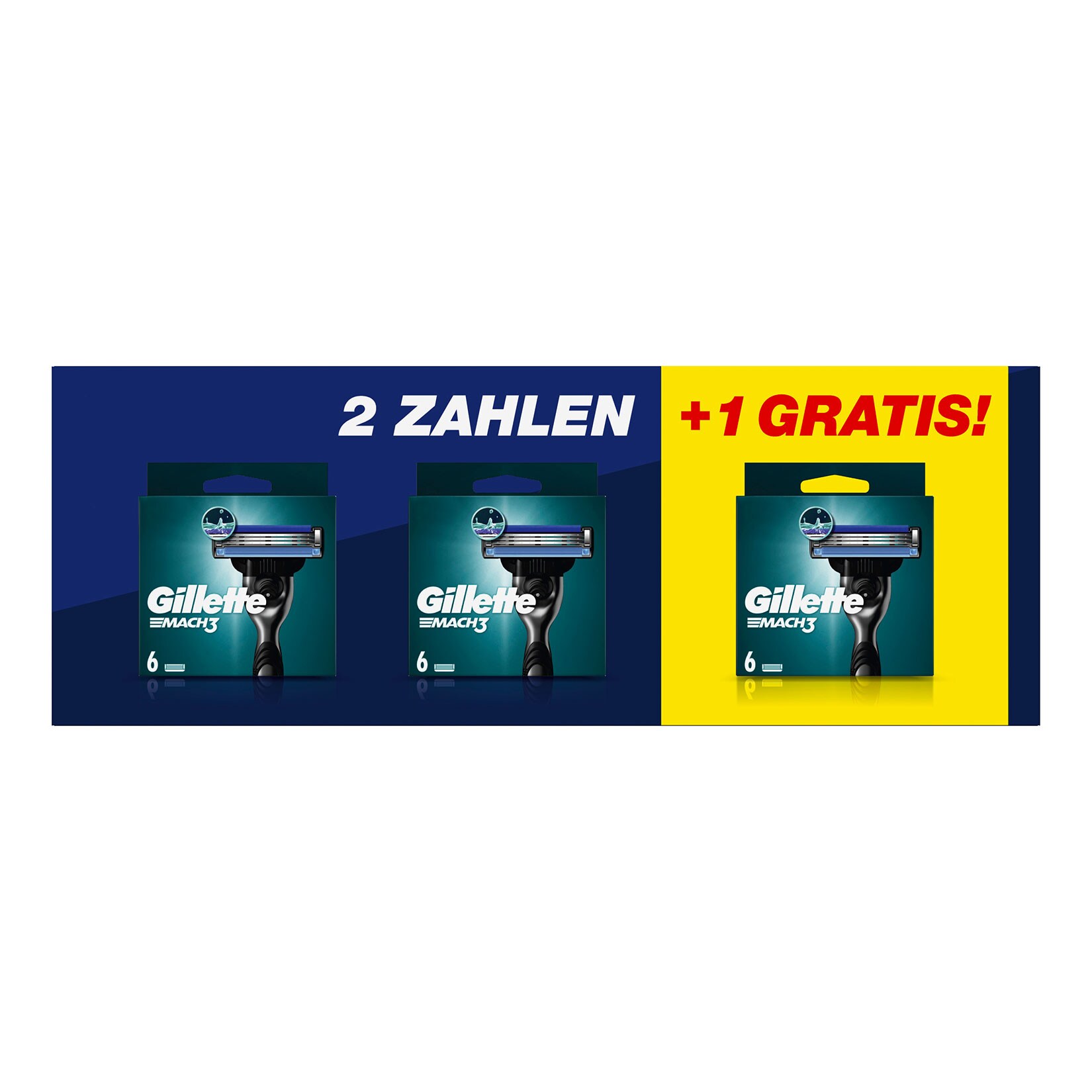 Gillette Mach3 Ersatzklingen 6 Stück, 3er Pack