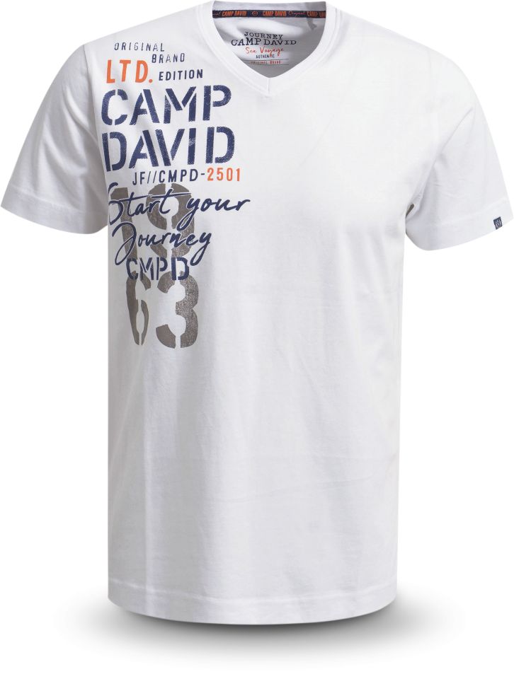 Camp David T-Shirt RH V neck 1/2 Gr. XXL weiss - Bild 1