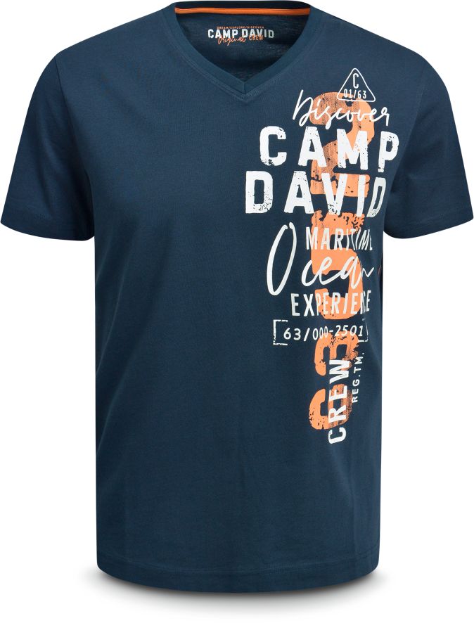 Camp David T-Shirt RH V neck 1/2 Gr. XXL navy - Bild 1