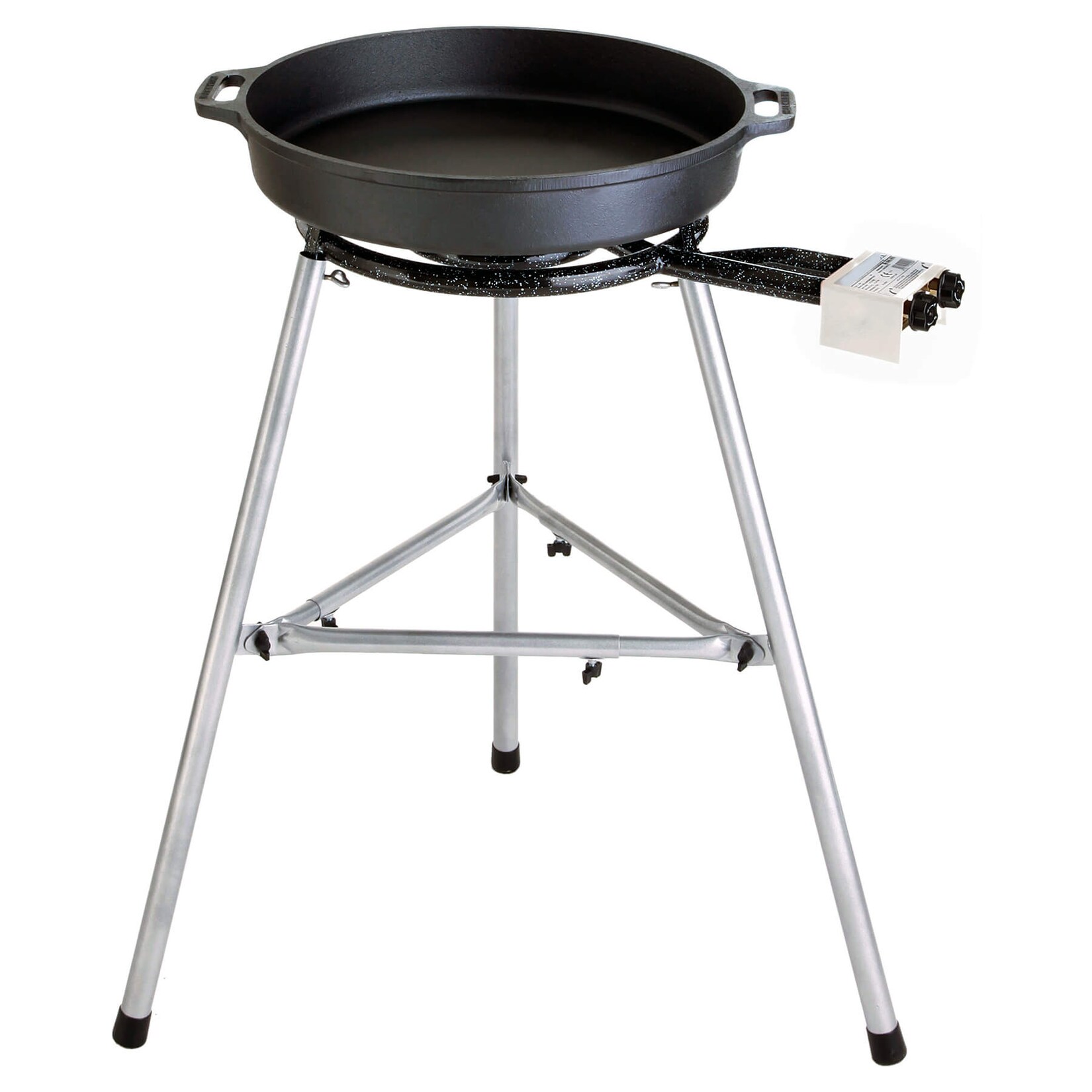 Großer Gusseisenpfannen-Set 1 mit 40 cm Durchmesser und 14,4 kW Leistung – Ideal für 2-6 Personen | 04041571645012