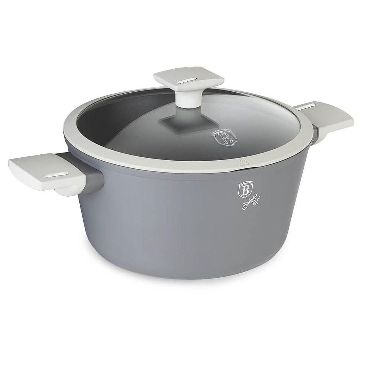 Berlinger Haus BH/7066 Aspen Collection Kasserolle in Grau mit Deckel Topf Durchmesser 20 cm | 05999108430299