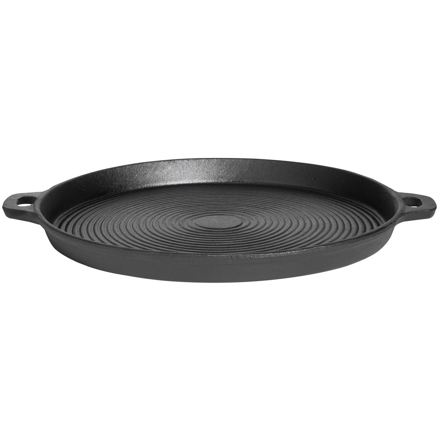 Robuste Gusseisen-Pfanne, schwarz, für alle Herdarten inkl. Induktion, ideal zum Braten und Grillen Ø 35 cm | 04041571145352
