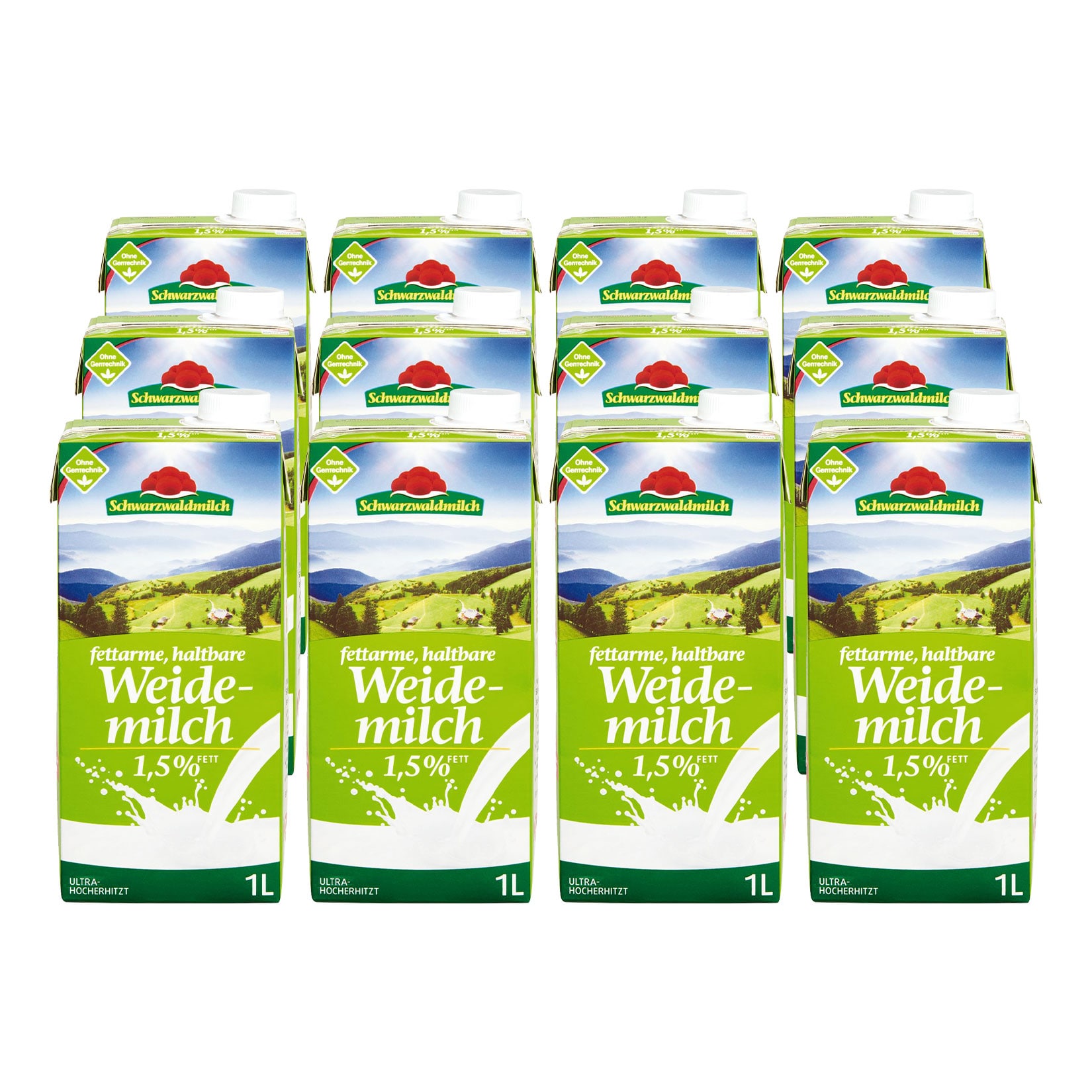 Schwarzwaldmilch Weidemilch 1,5 % 1 Liter, 12er Pack - Bild 1