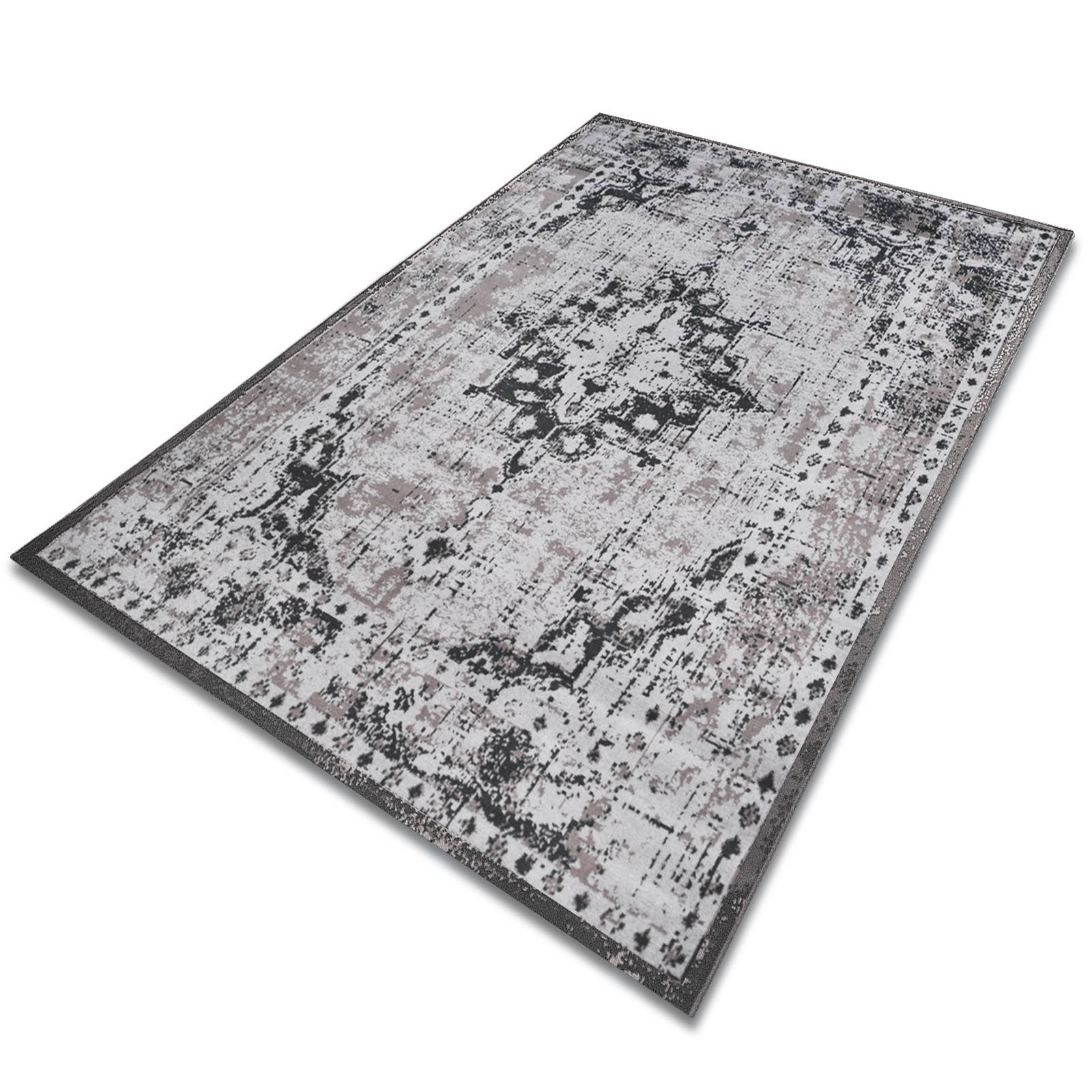 Karat Flachgewebter Teppich Vintage | Grau - Bild 1