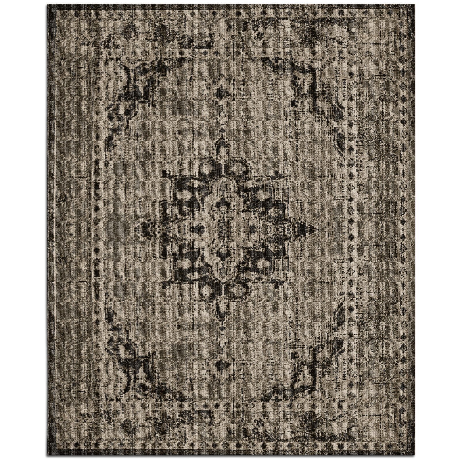 Karat Flachgewebter Teppich Vintage | Beige - Bild 1