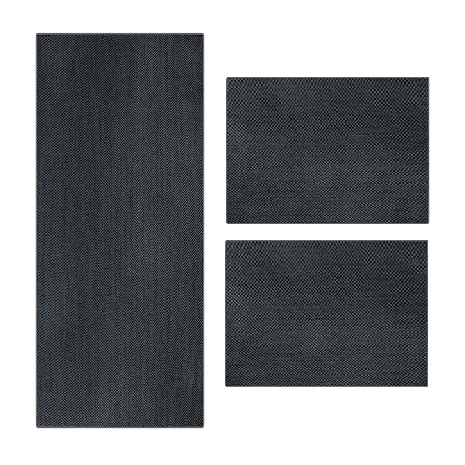 Karat Sisal-Bettumrandung | Tiger-Eye | 3-teilig | Anthrazit - Bild 1