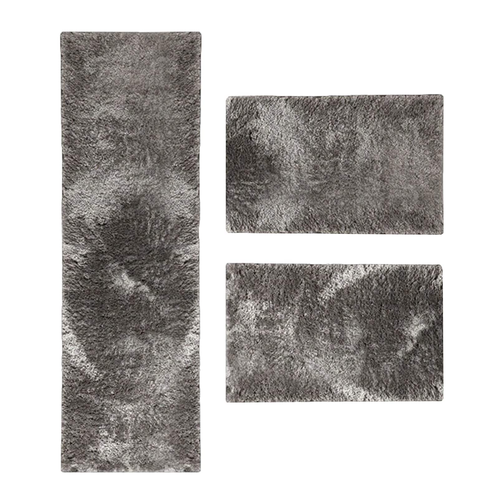 Karat Flokati-Bettumrandung | Elite | Dunkelgrau 1201 | Set 1 - Bild 1