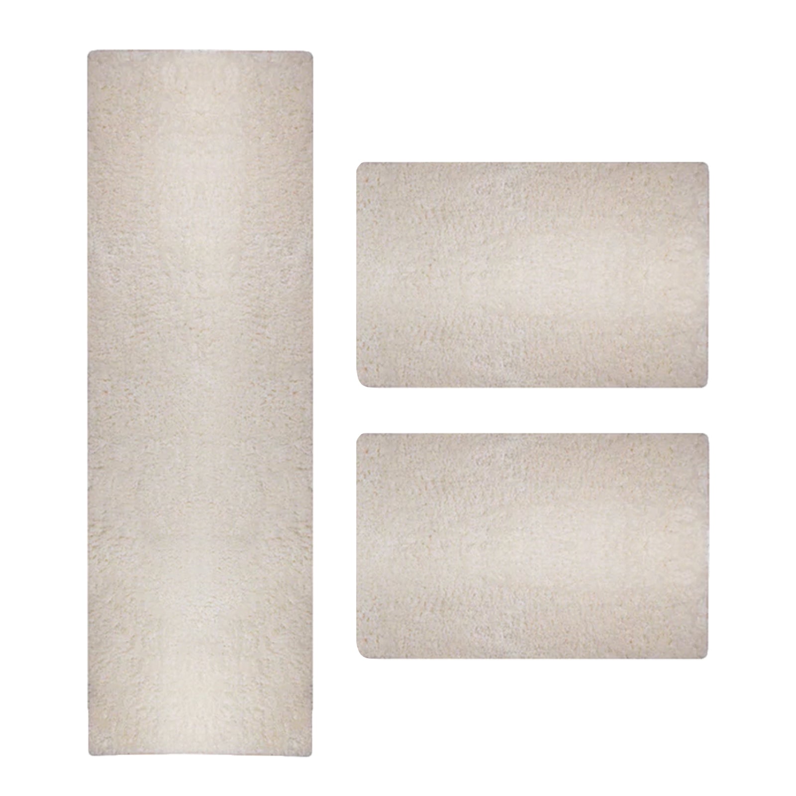 Karat Flokati-Bettumrandung | Elite | Wei&szlig; 1202 | Set 2 - Bild 1