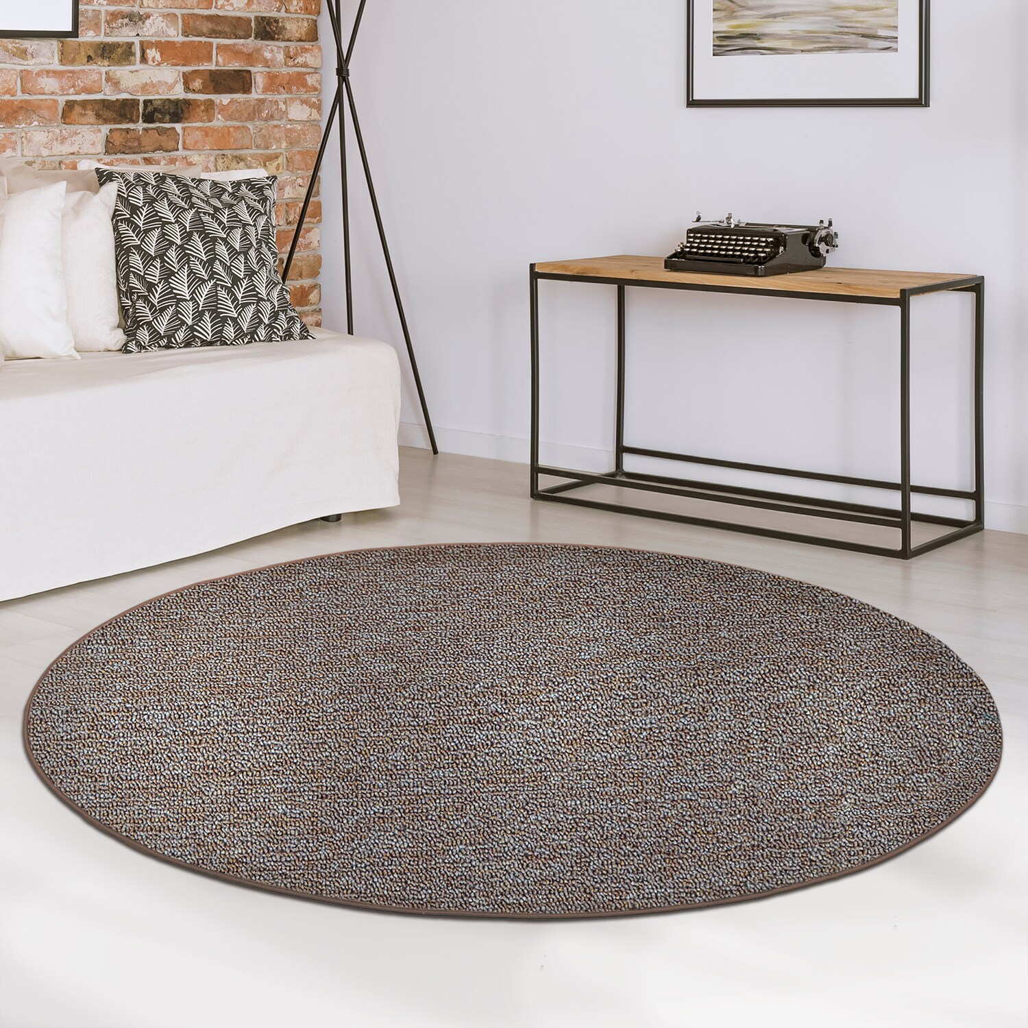 Karat Teppich London | Hellbraun 93 | Rund - Bild 1