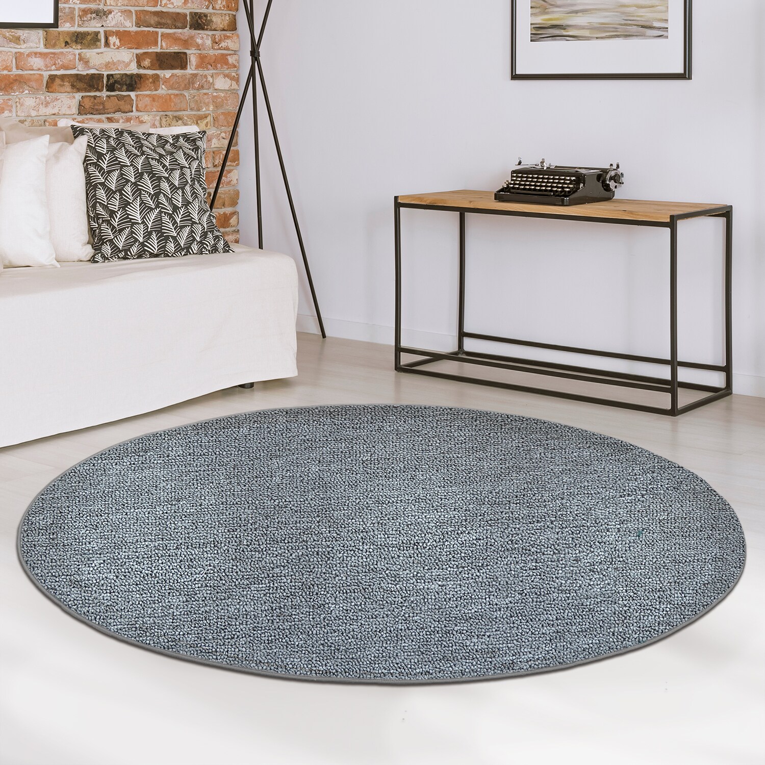 Karat Teppich London Hellgrau 73 Rund