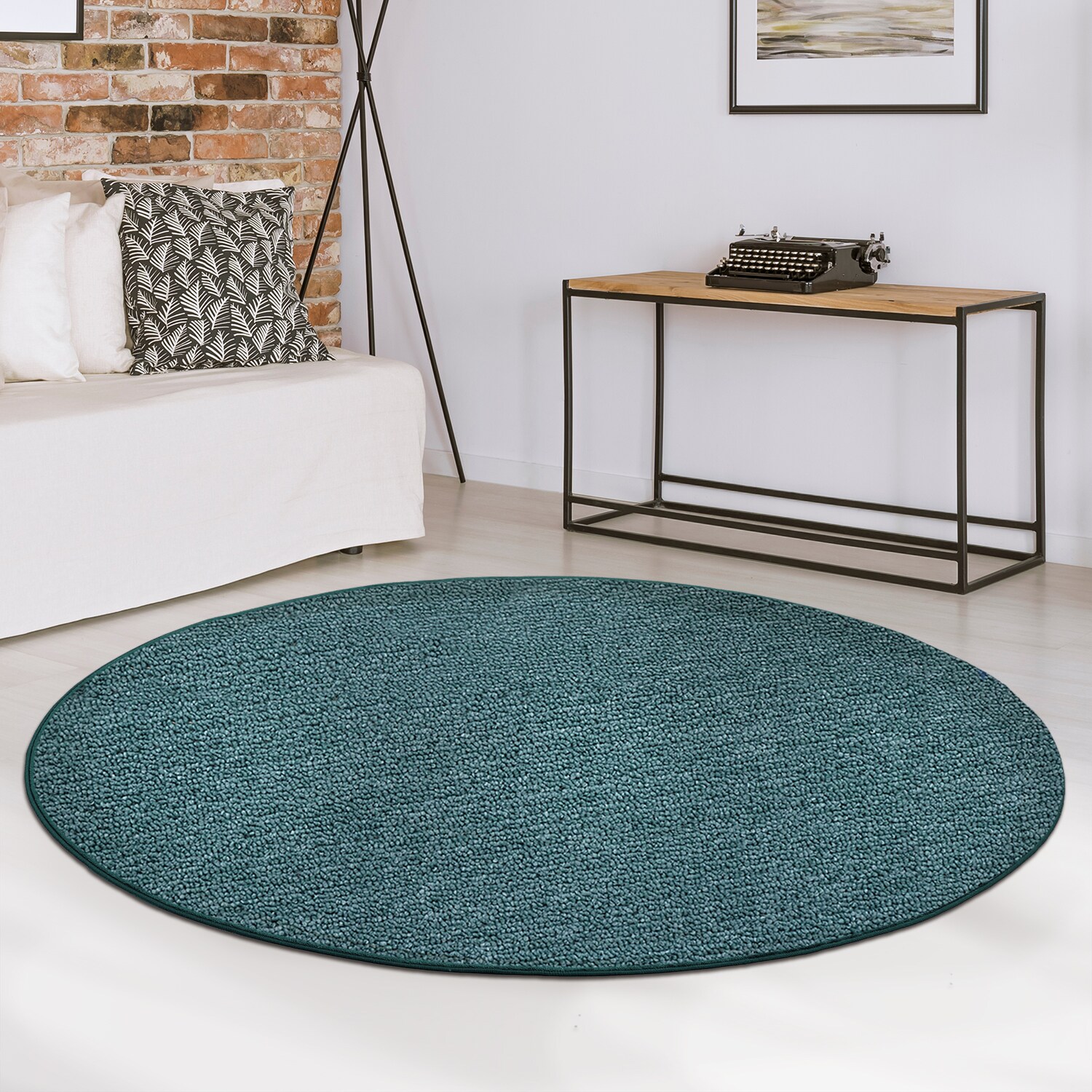 Karat Teppich London Grün 95 Rund