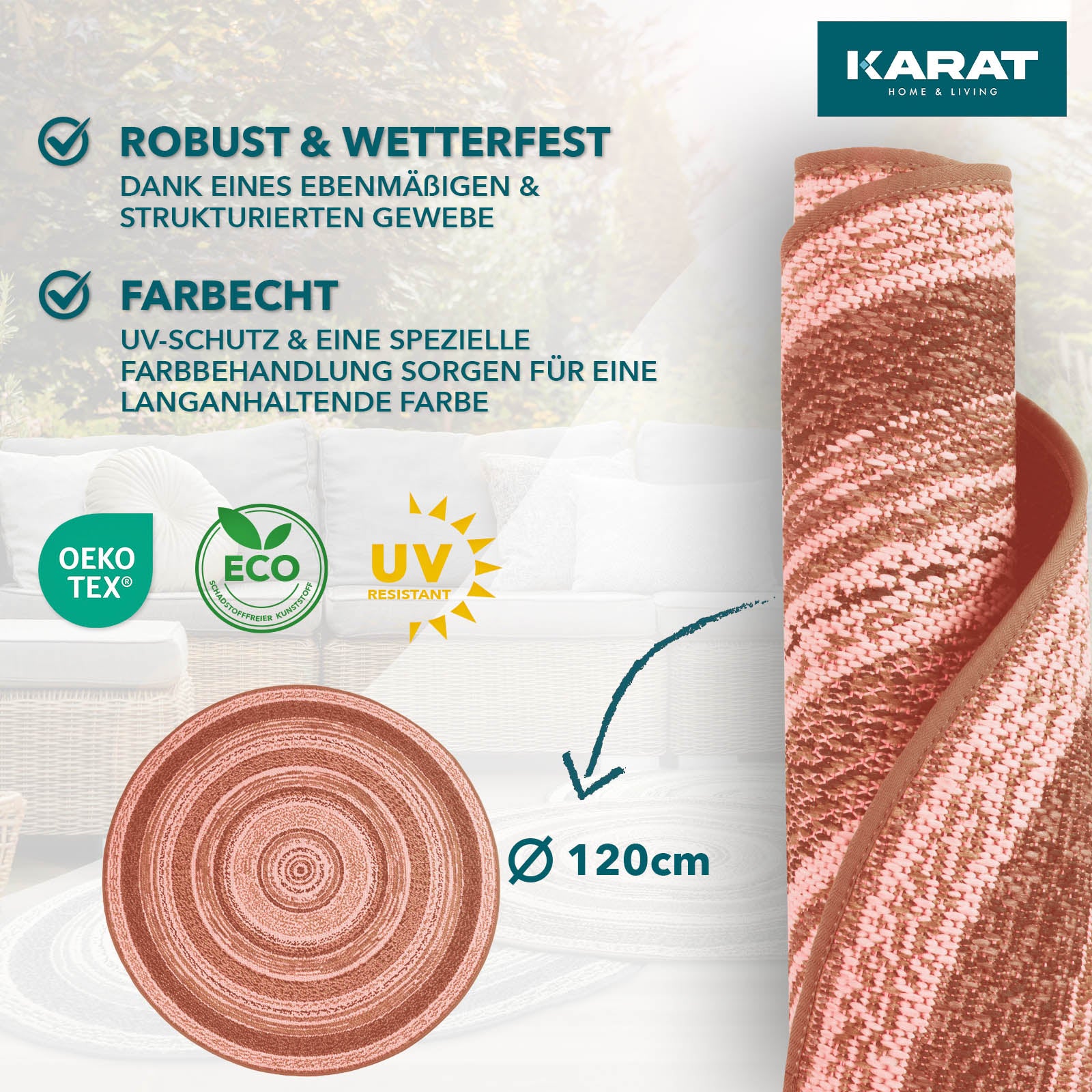 Karat Outdoorteppich | Zoe | Terra - Bild 1