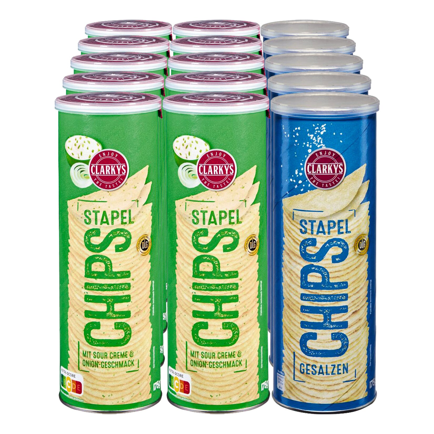 Clarkys Stapelchips 175 g, verschiedene Sorten, 15er Pack - Bild 1