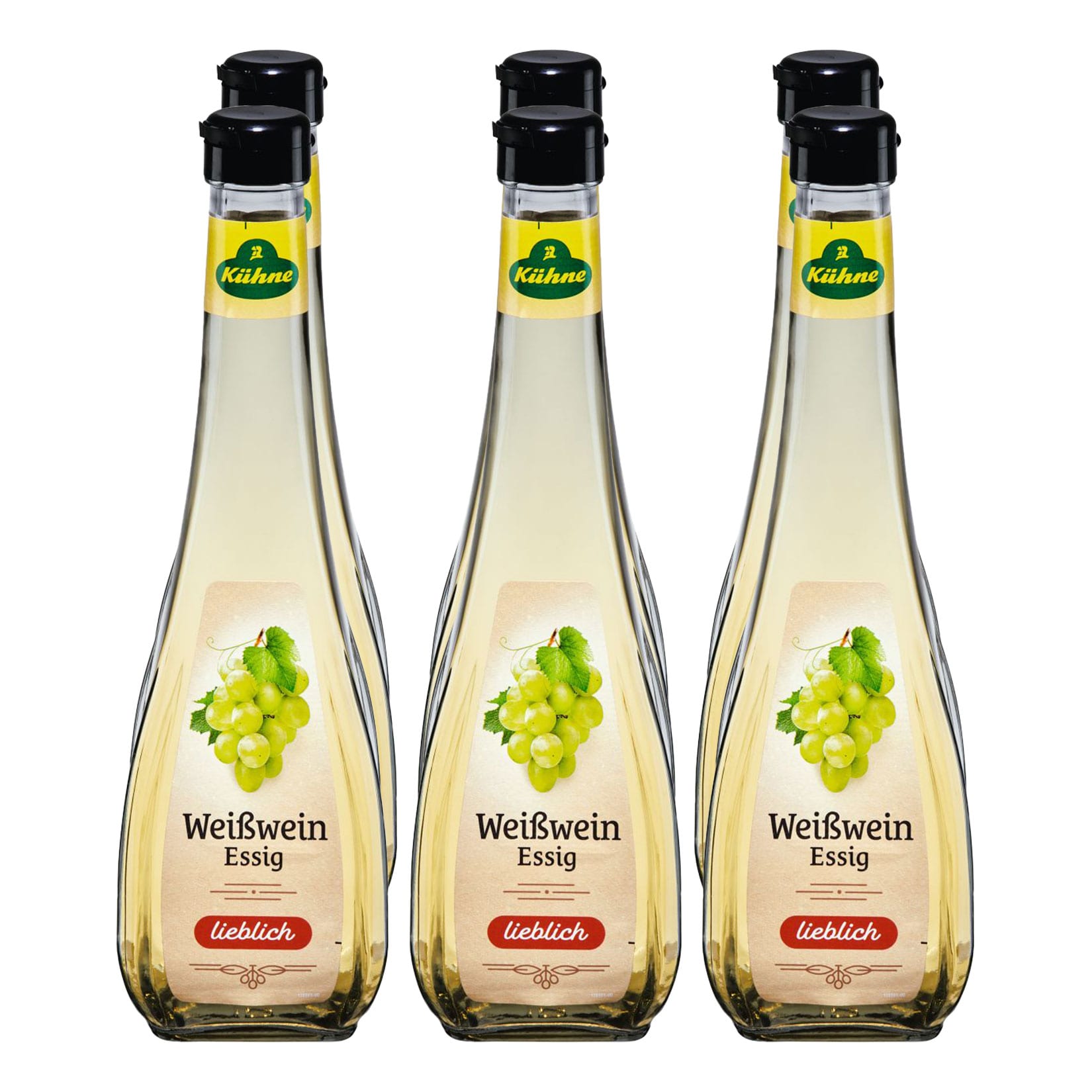 K&uuml;hne Wei&szlig;weinessig 500 ml, 6er Pack - Bild 1
